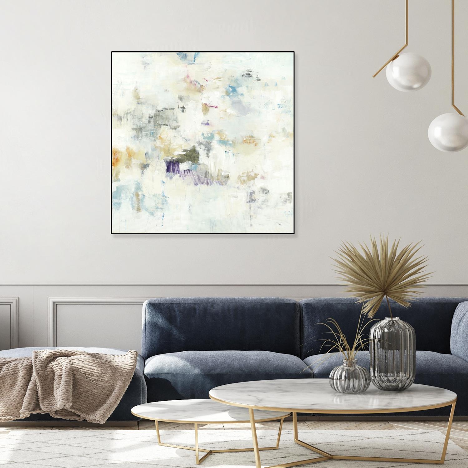 Off the Wall by Lisa Ridgers on GIANT ART - whites & creams abstract