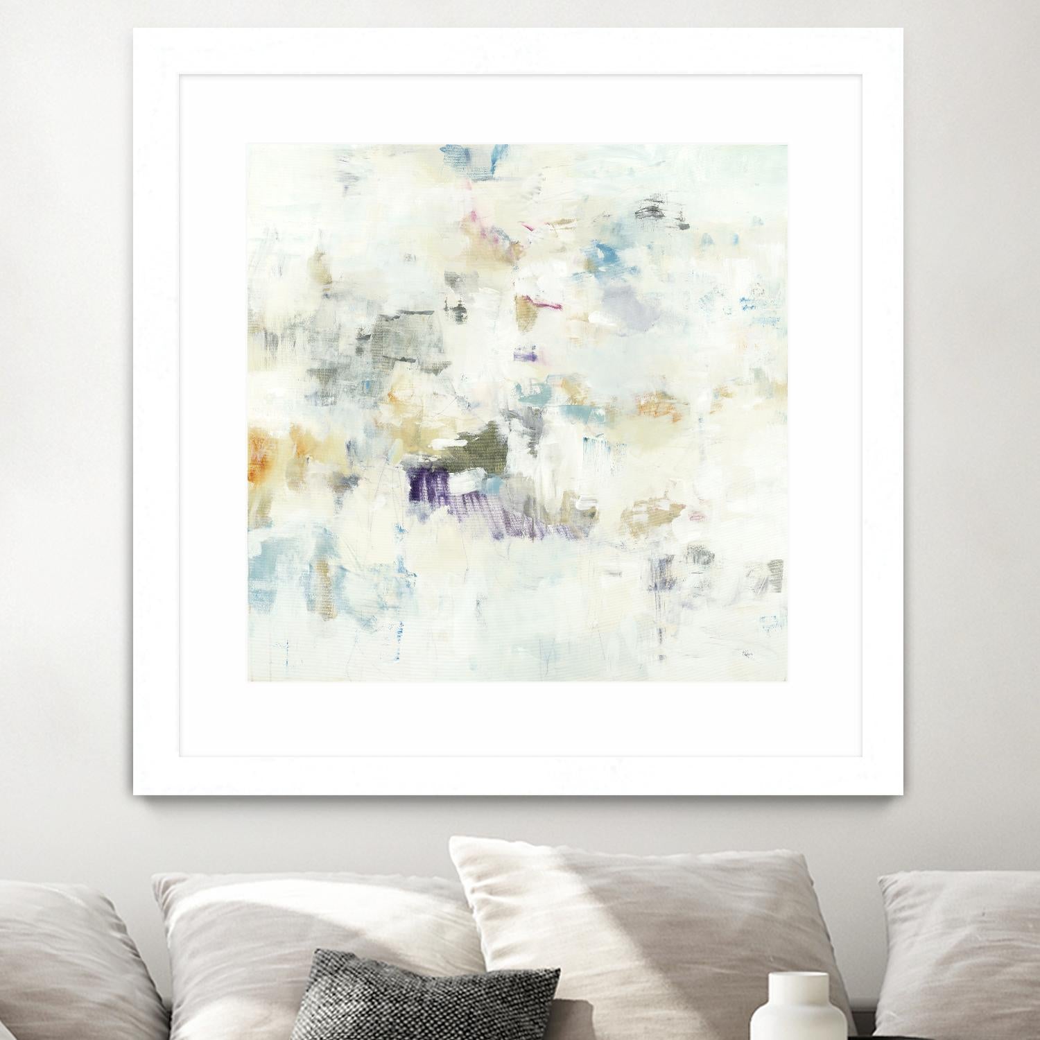 Off the Wall by Lisa Ridgers on GIANT ART - whites & creams abstract