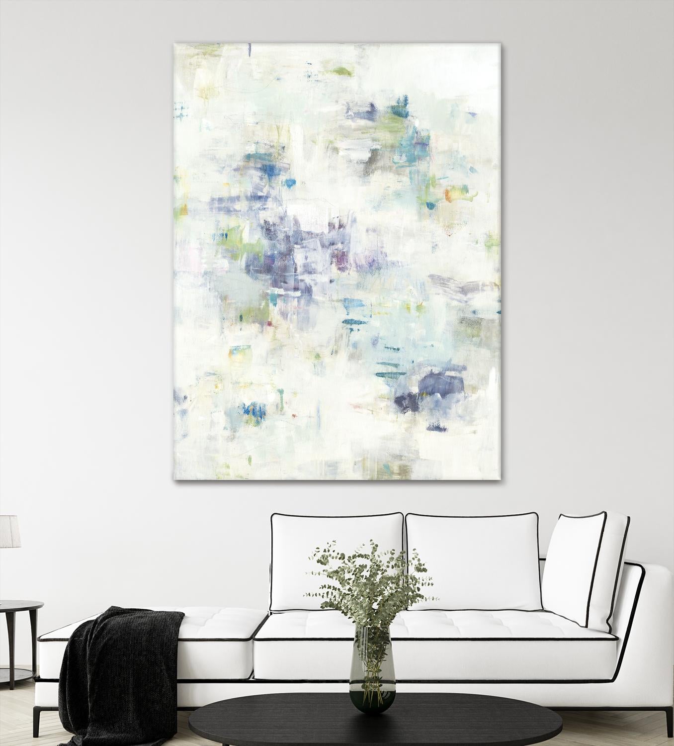 Wait Right Here II by Lisa Ridgers on GIANT ART - greens, blues abstract