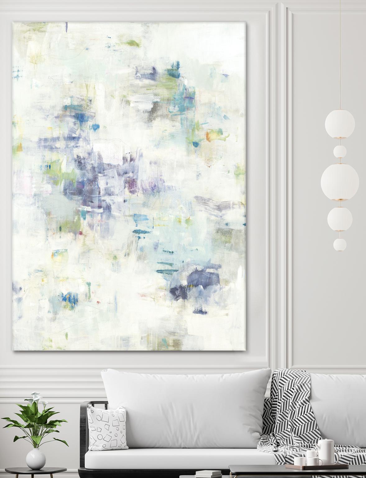 Wait Right Here II by Lisa Ridgers on GIANT ART - greens, blues abstract