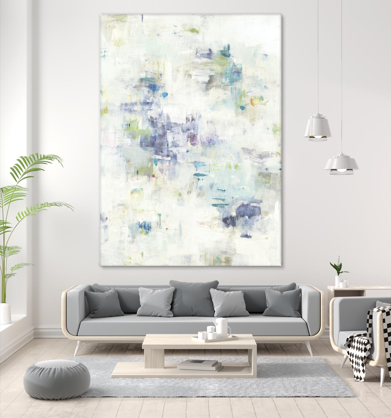 Wait Right Here II by Lisa Ridgers on GIANT ART - greens, blues abstract