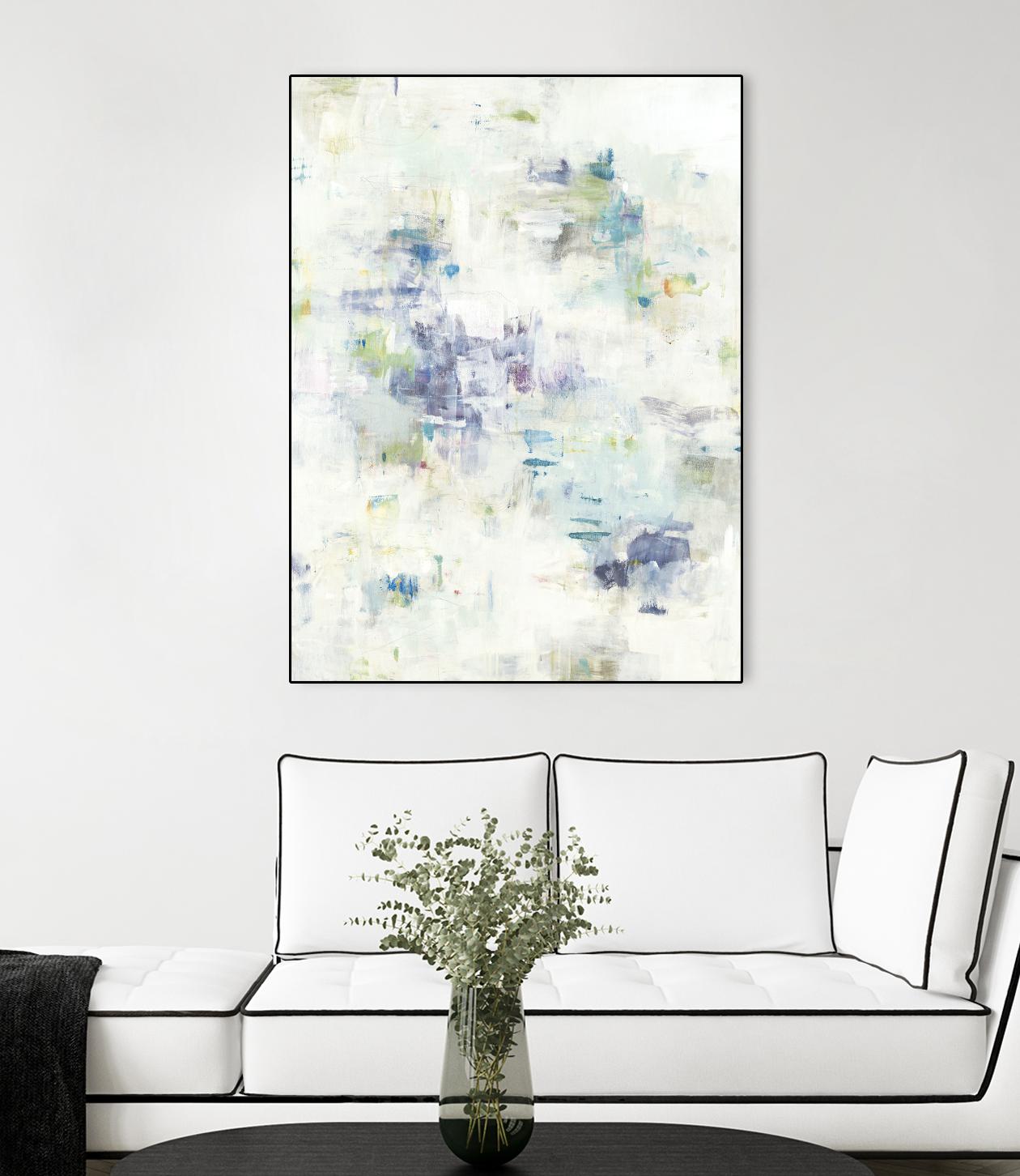 Wait Right Here II by Lisa Ridgers on GIANT ART - greens, blues abstract