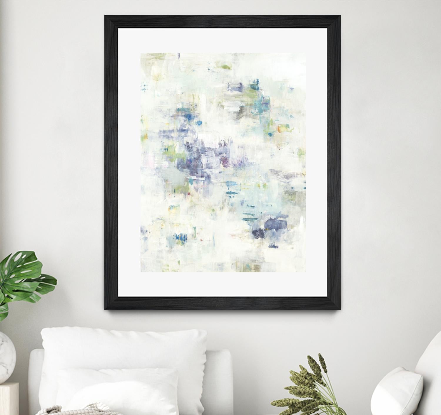 Wait Right Here II by Lisa Ridgers on GIANT ART - greens, blues abstract