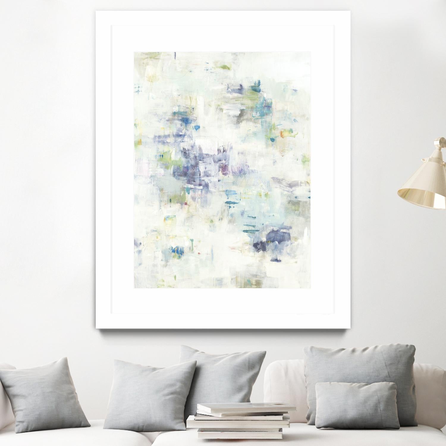 Wait Right Here II by Lisa Ridgers on GIANT ART - greens, blues abstract