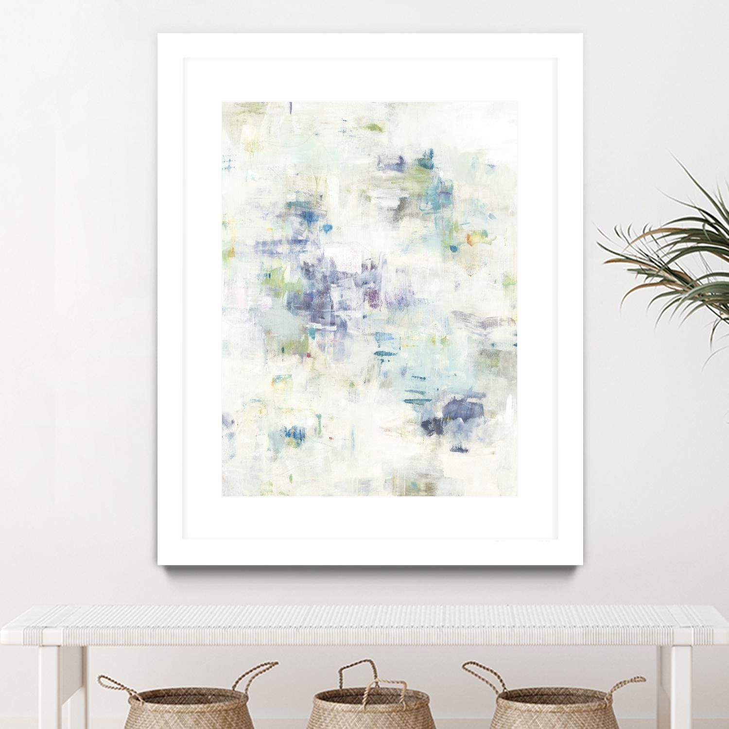 Wait Right Here II by Lisa Ridgers on GIANT ART - greens, blues abstract