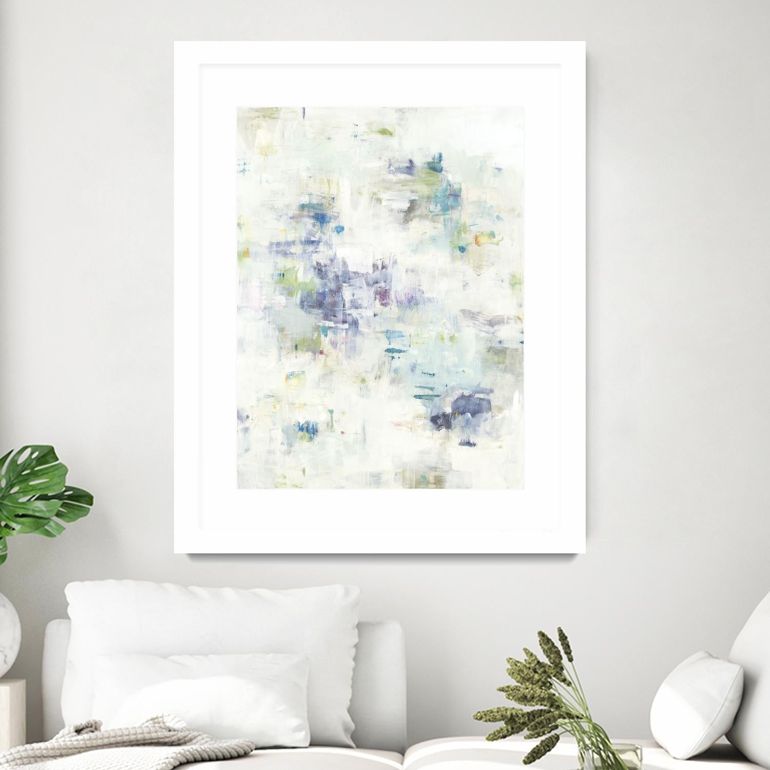 Wait Right Here II by Lisa Ridgers on GIANT ART - greens, blues abstract