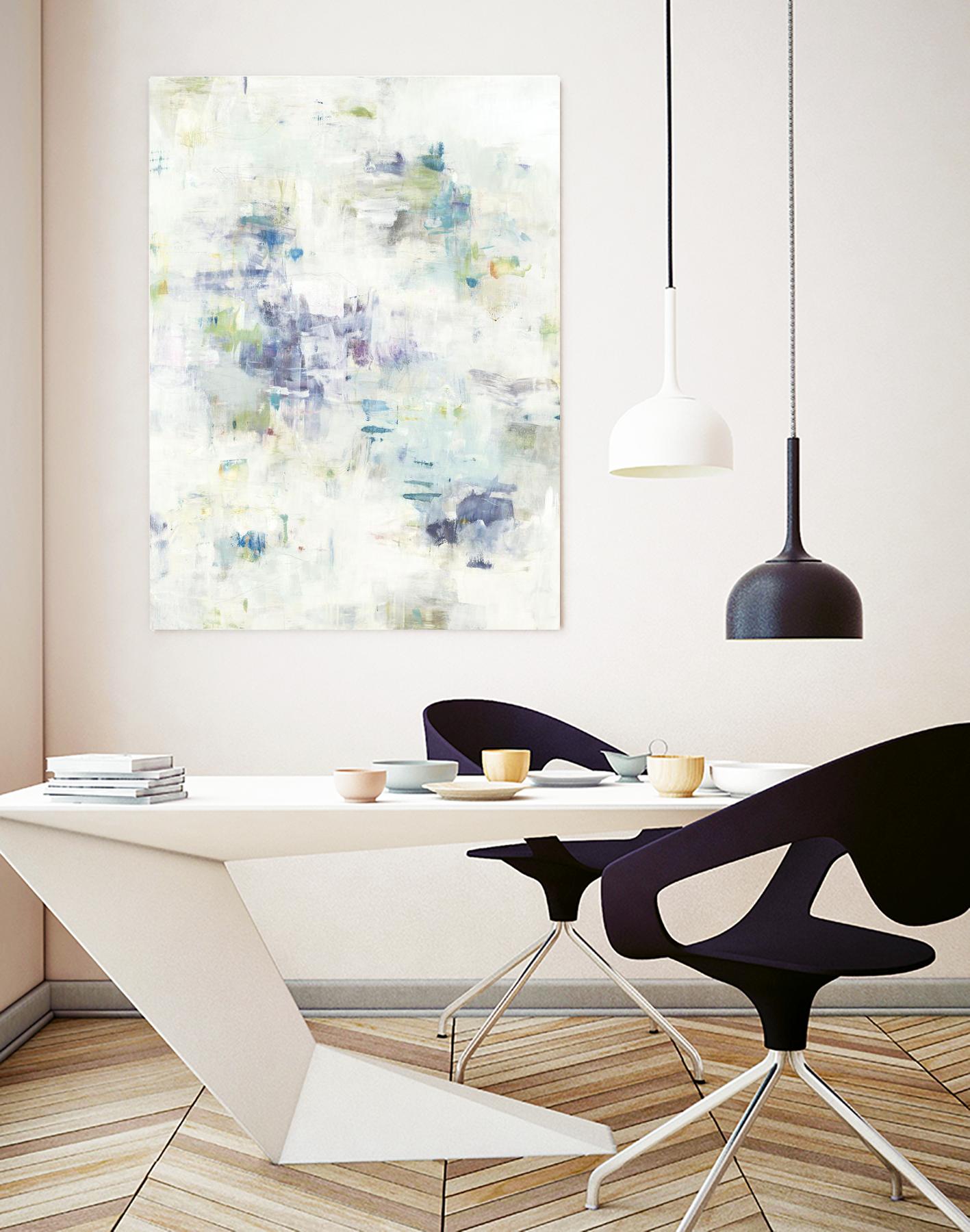 Wait Right Here II by Lisa Ridgers on GIANT ART - greens, blues abstract