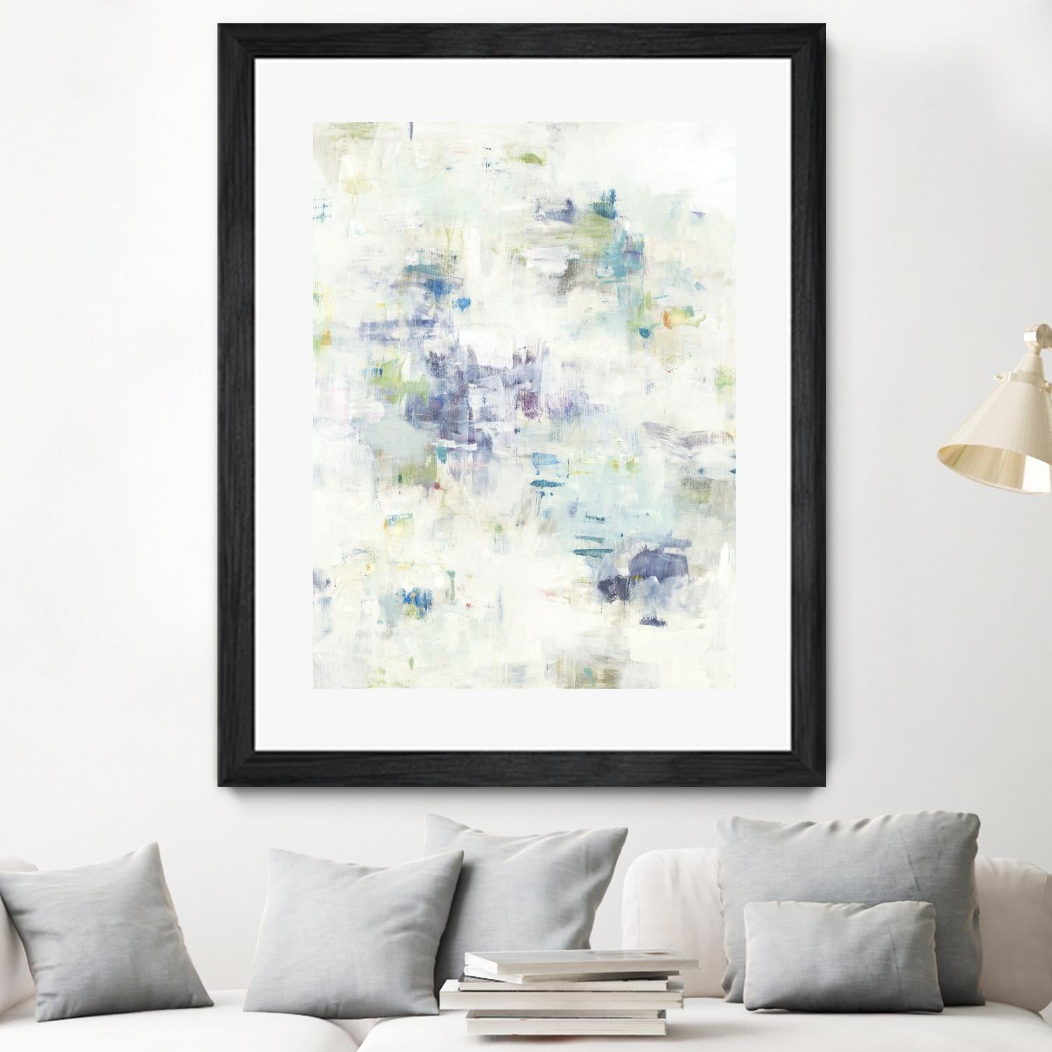 Wait Right Here II by Lisa Ridgers on GIANT ART - greens, blues abstract