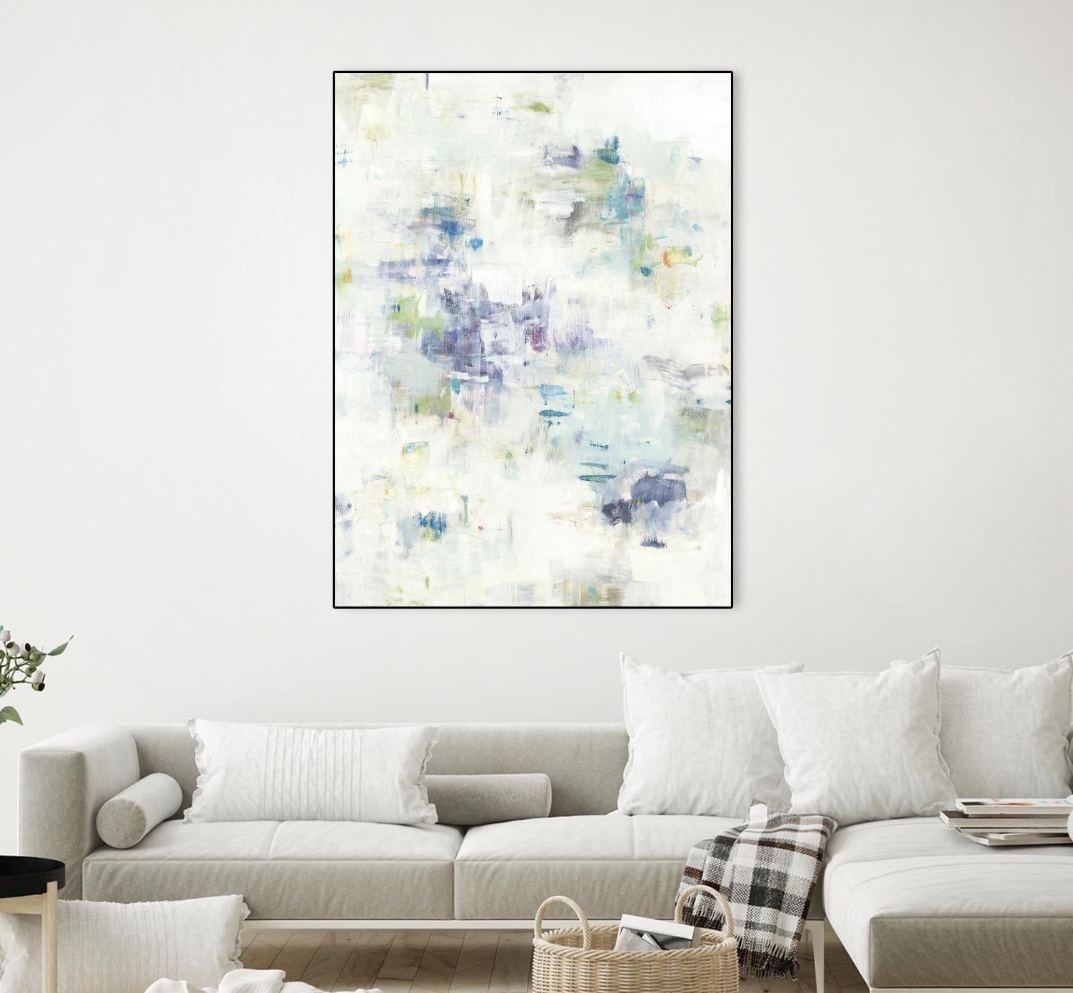 Wait Right Here II by Lisa Ridgers on GIANT ART - greens, blues abstract