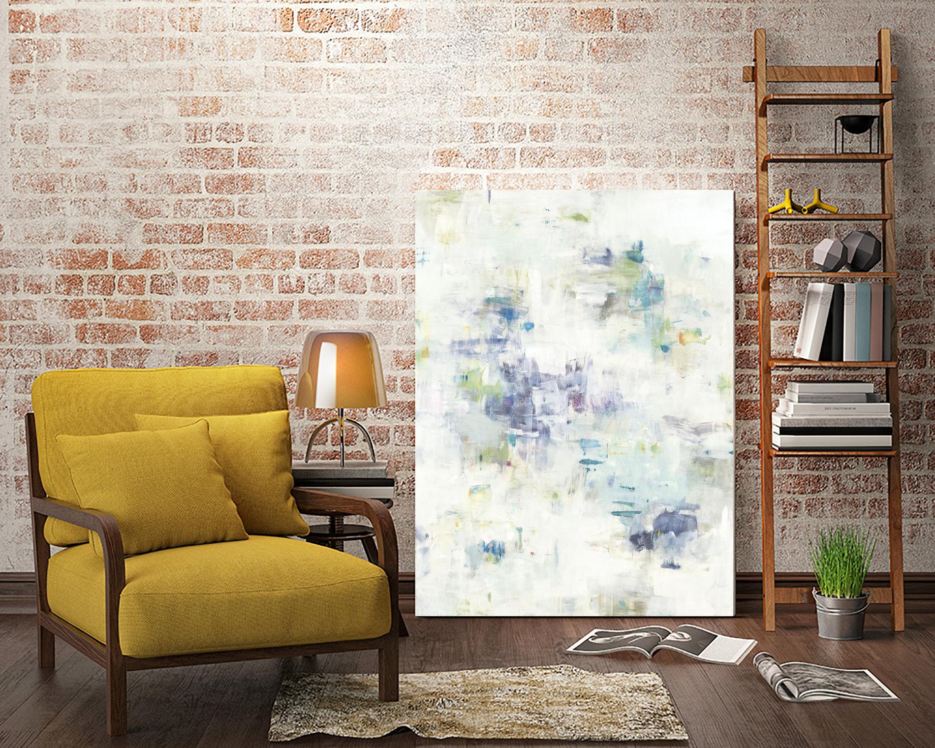 Wait Right Here II by Lisa Ridgers on GIANT ART - greens, blues abstract