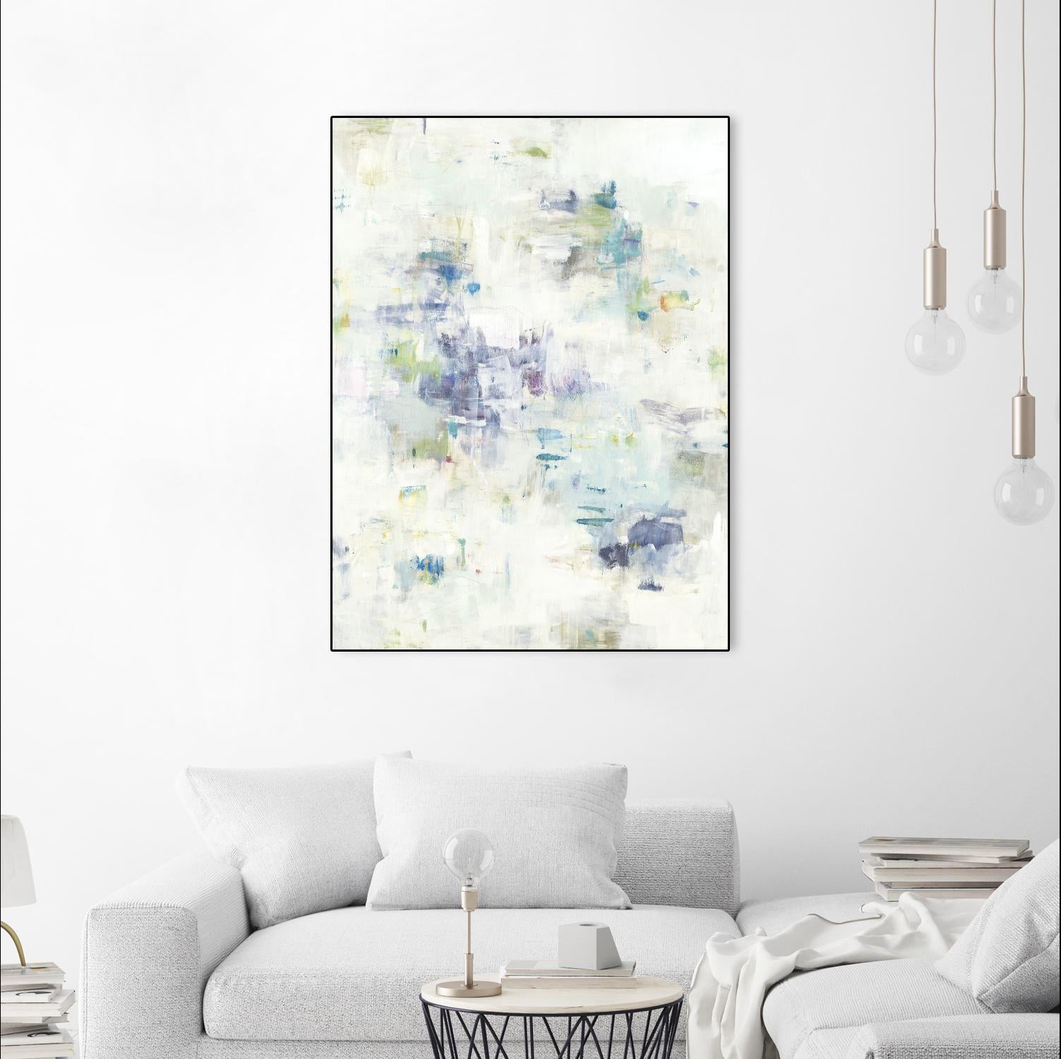 Wait Right Here II by Lisa Ridgers on GIANT ART - greens, blues abstract