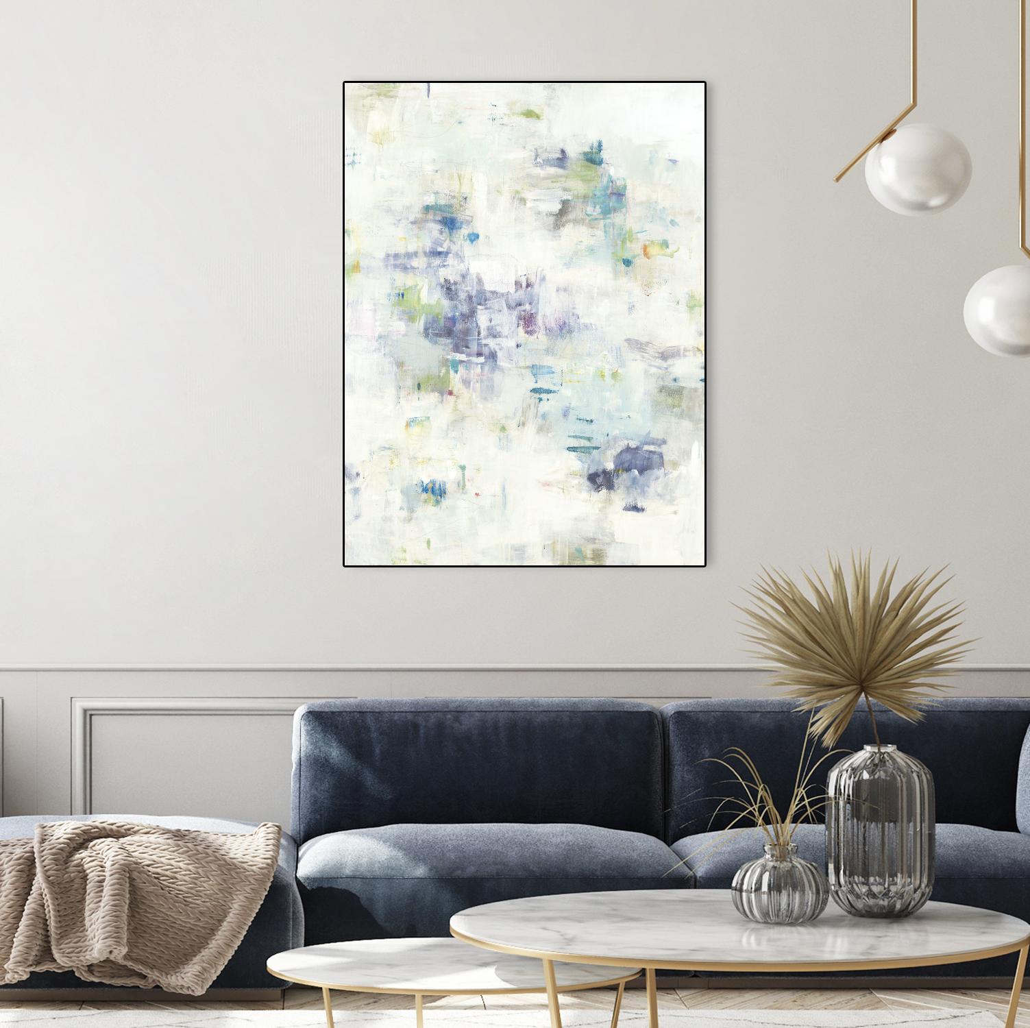 Wait Right Here II by Lisa Ridgers on GIANT ART - greens, blues abstract