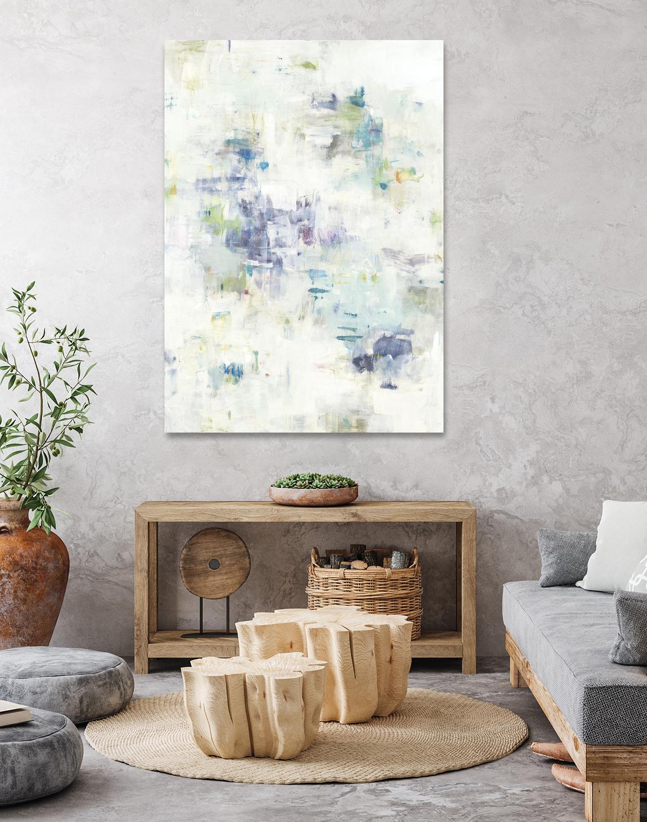 Wait Right Here II by Lisa Ridgers on GIANT ART - greens, blues abstract