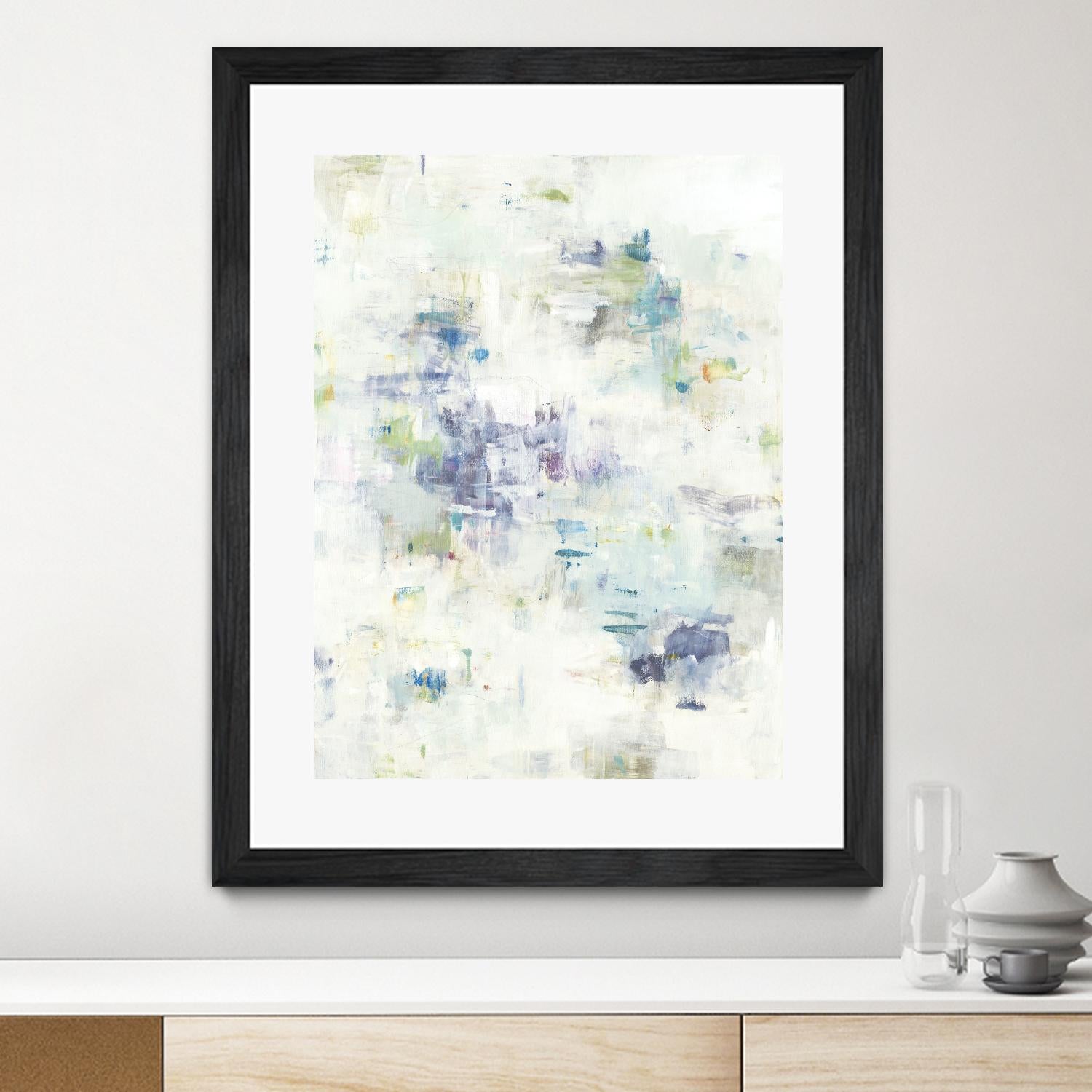 Wait Right Here II by Lisa Ridgers on GIANT ART - greens, blues abstract