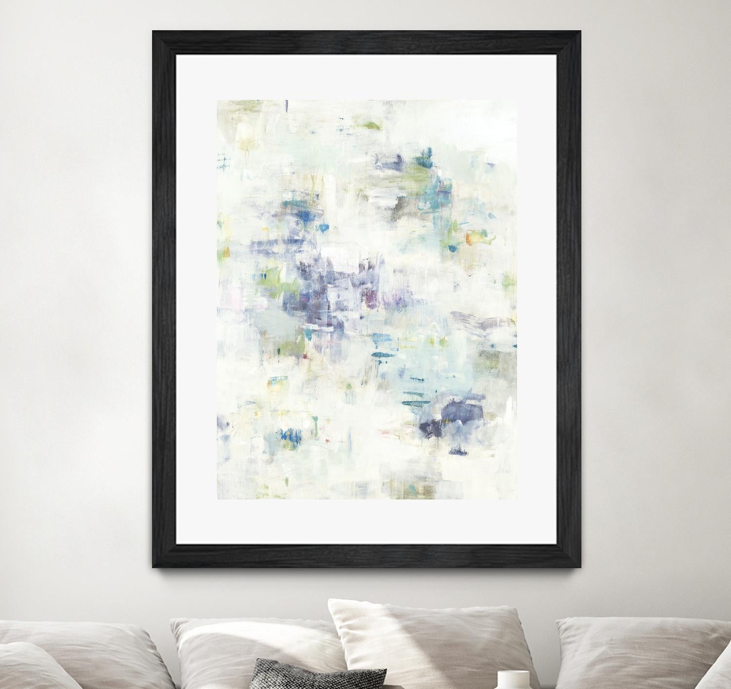 Wait Right Here II by Lisa Ridgers on GIANT ART - greens, blues abstract