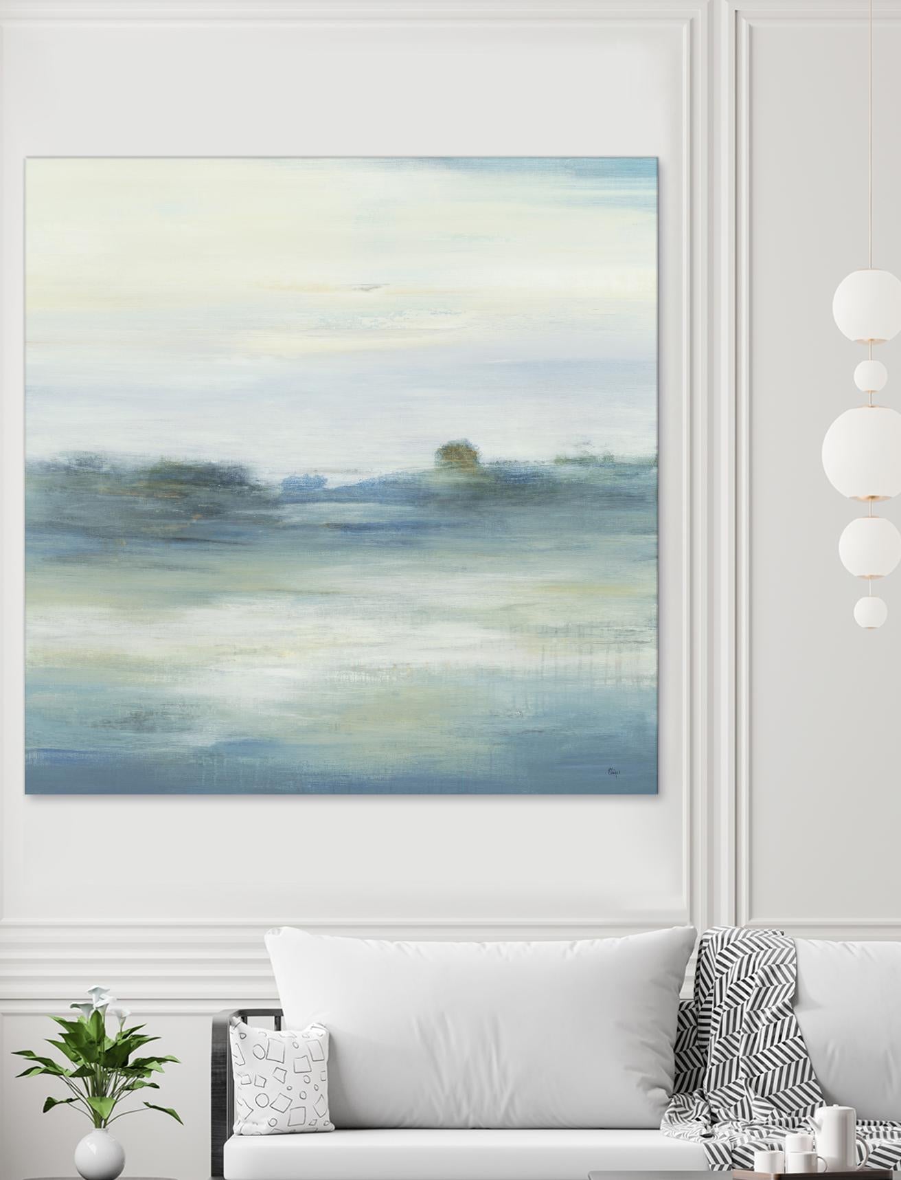 Soothing Scenery by Lisa Ridgers on GIANT ART - blues abstracted landscapes