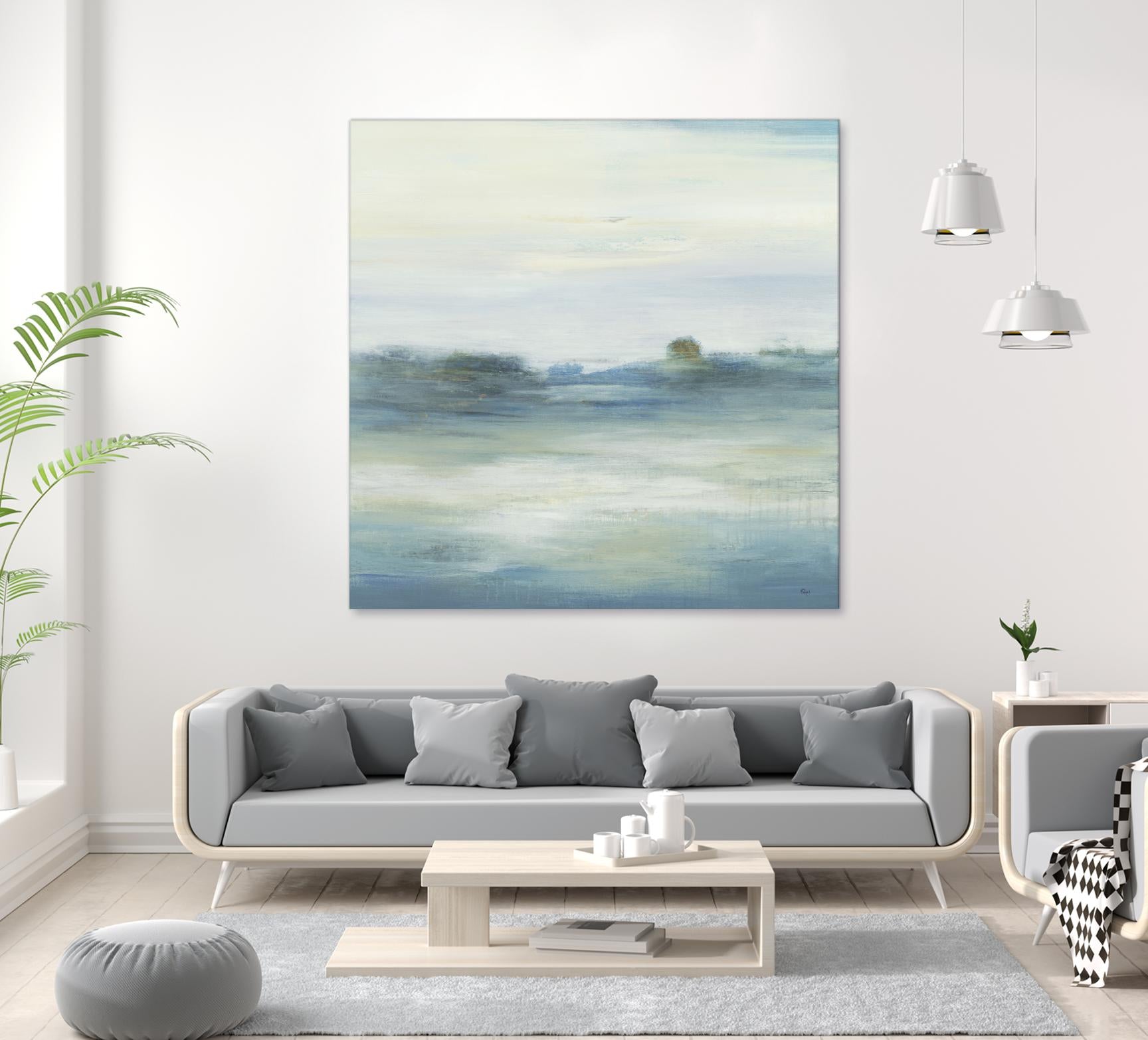 Soothing Scenery by Lisa Ridgers on GIANT ART - blues abstracted landscapes