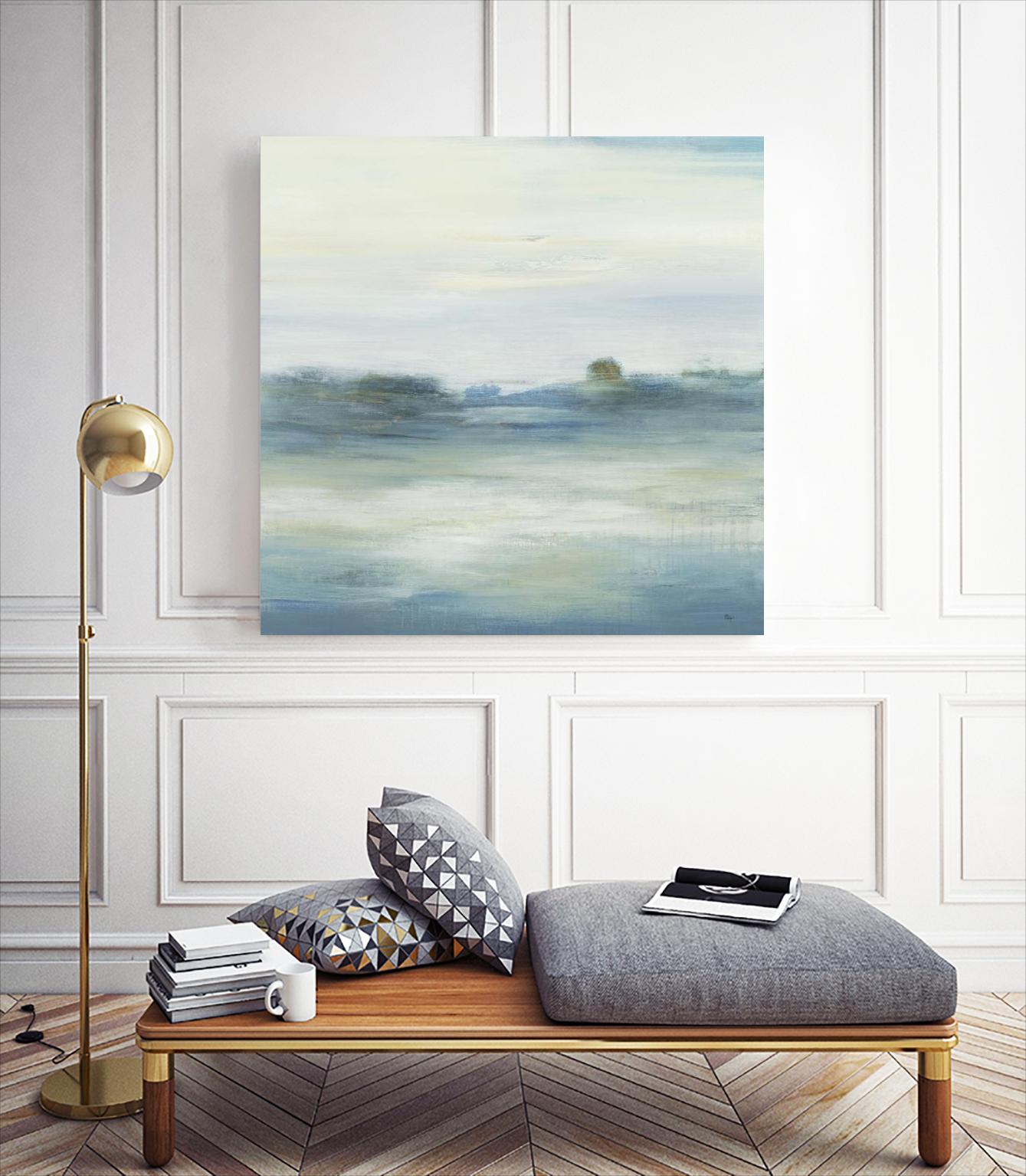 Soothing Scenery by Lisa Ridgers on GIANT ART - blues abstracted landscapes