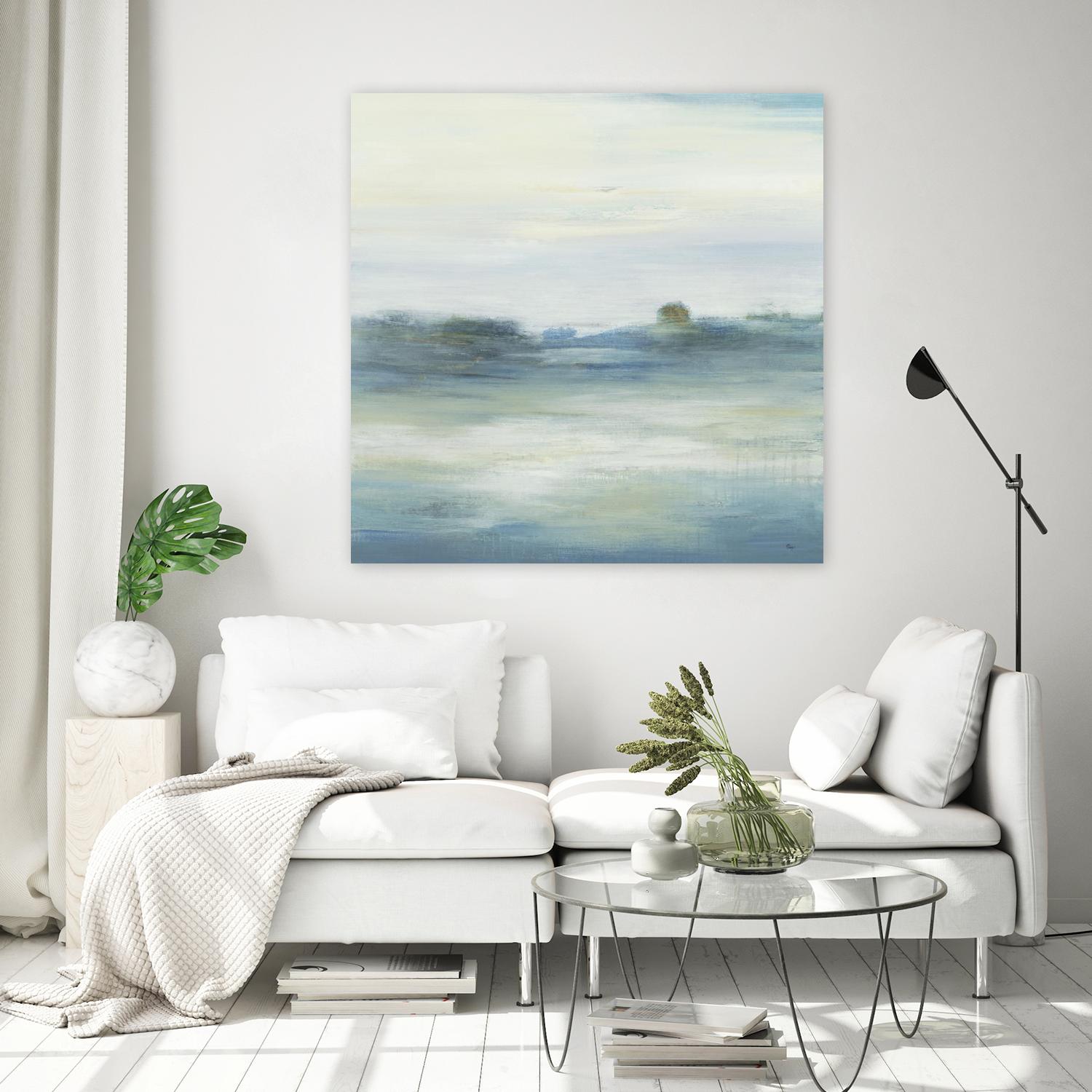 Soothing Scenery by Lisa Ridgers on GIANT ART - blues abstracted landscapes