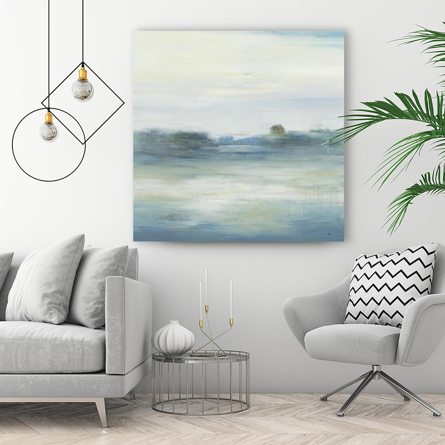 Soothing Scenery by Lisa Ridgers on GIANT ART - blues abstracted landscapes