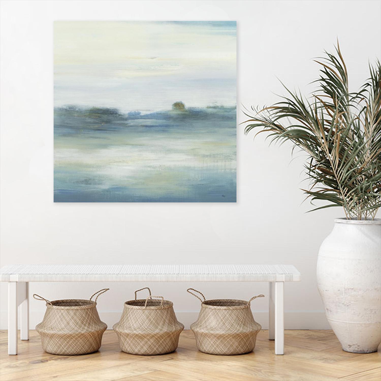 Soothing Scenery by Lisa Ridgers on GIANT ART - blues abstracted landscapes