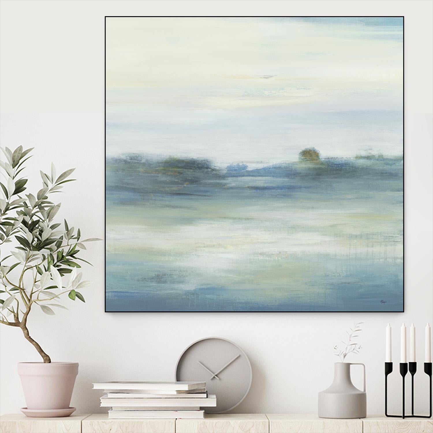 Soothing Scenery by Lisa Ridgers on GIANT ART - blues abstracted landscapes