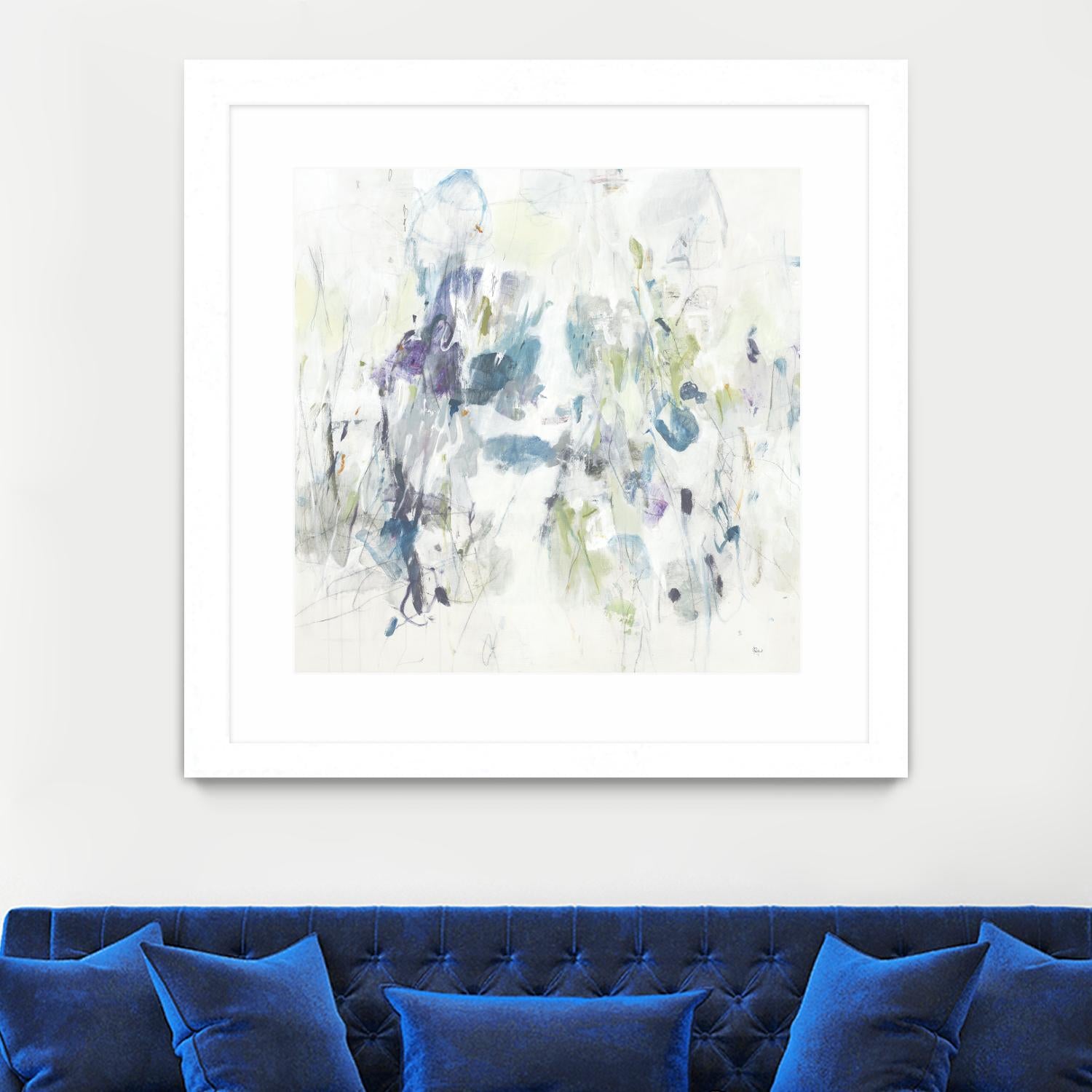 Keep in Touch by Lisa Ridgers on GIANT ART - blues abstract