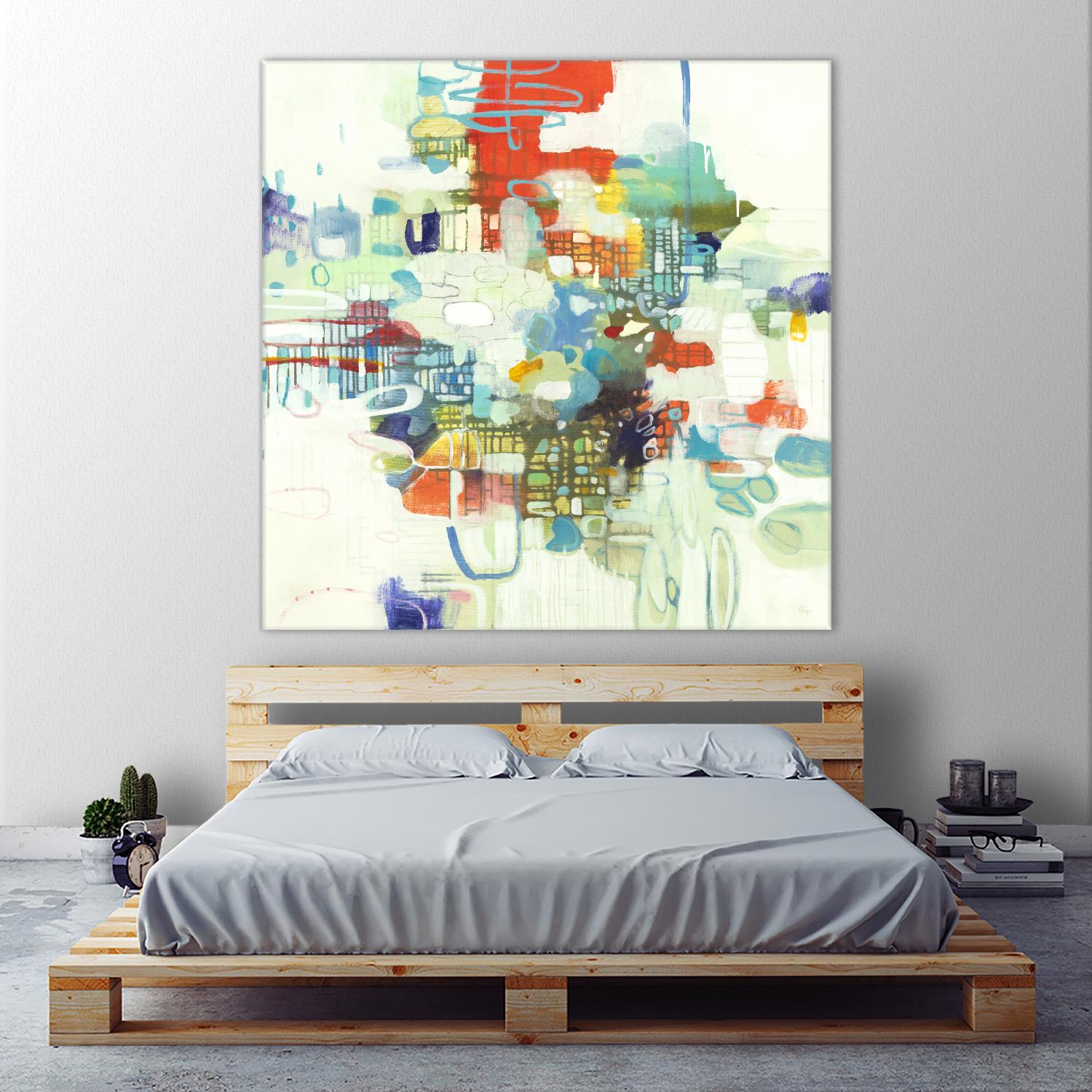 Bright Spot by Lisa Ridgers on GIANT ART - reds abstract