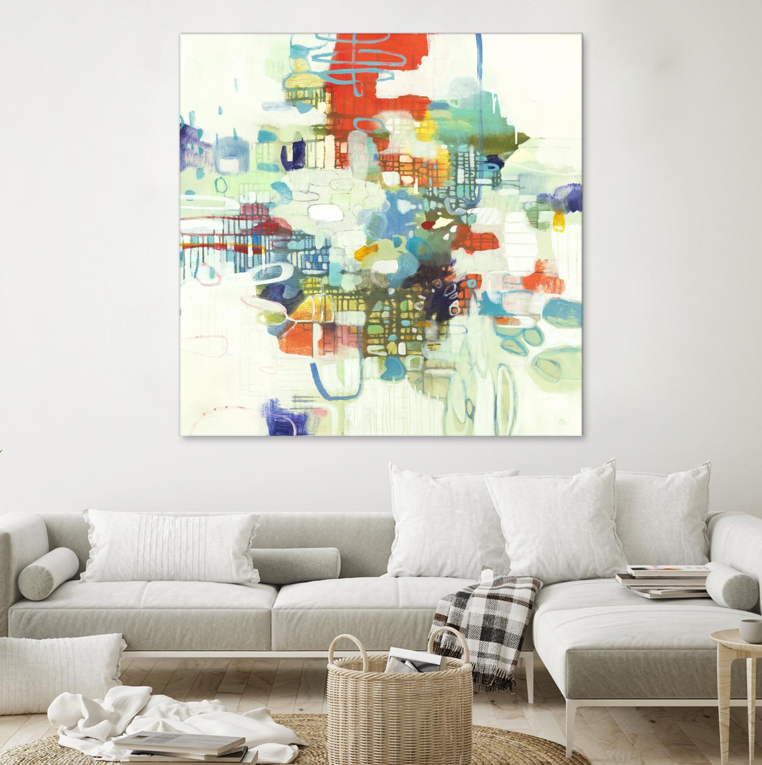 Bright Spot by Lisa Ridgers on GIANT ART - reds abstract