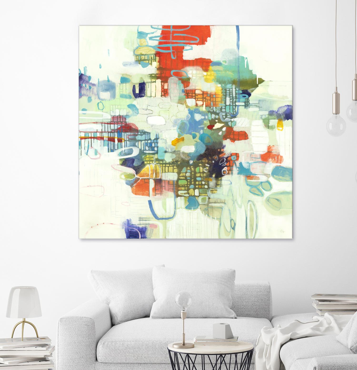 Bright Spot by Lisa Ridgers on GIANT ART - reds abstract