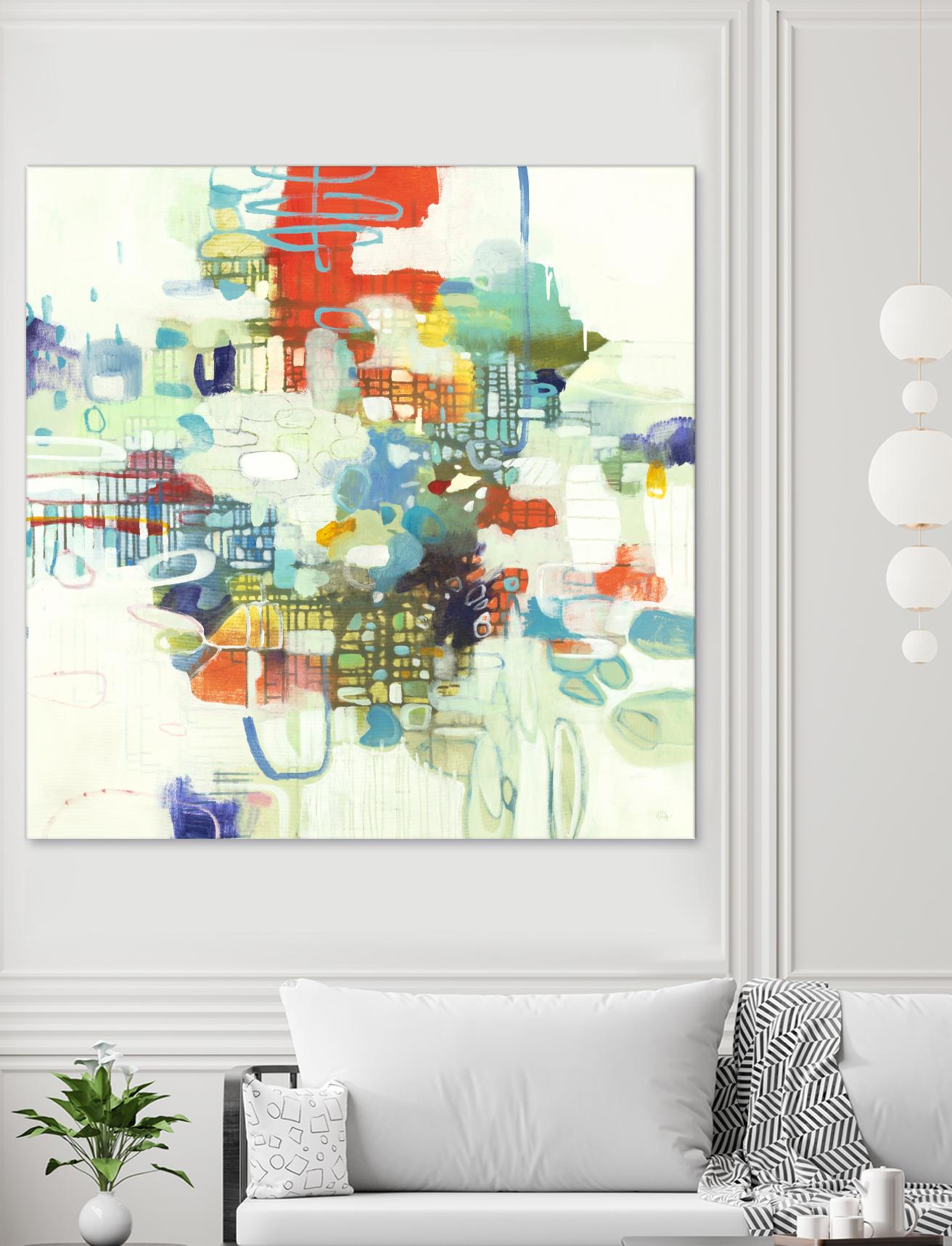 Bright Spot by Lisa Ridgers on GIANT ART - reds abstract