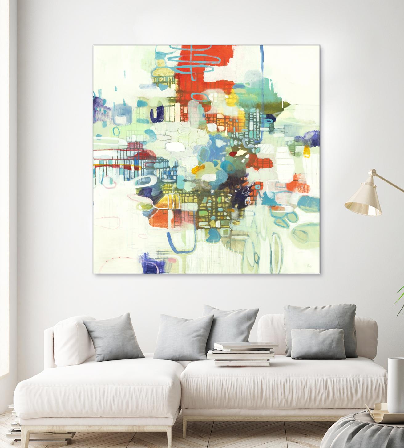 Bright Spot by Lisa Ridgers on GIANT ART - reds abstract