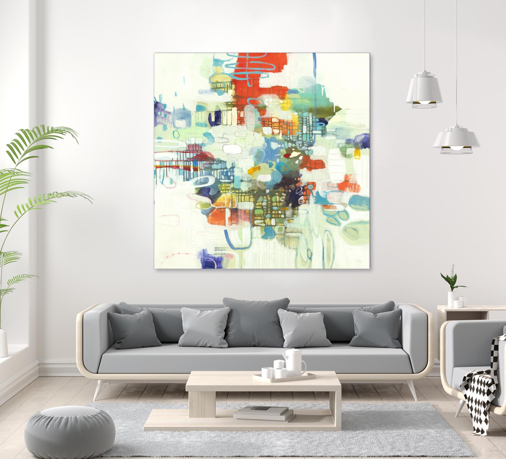 Bright Spot by Lisa Ridgers on GIANT ART - reds abstract