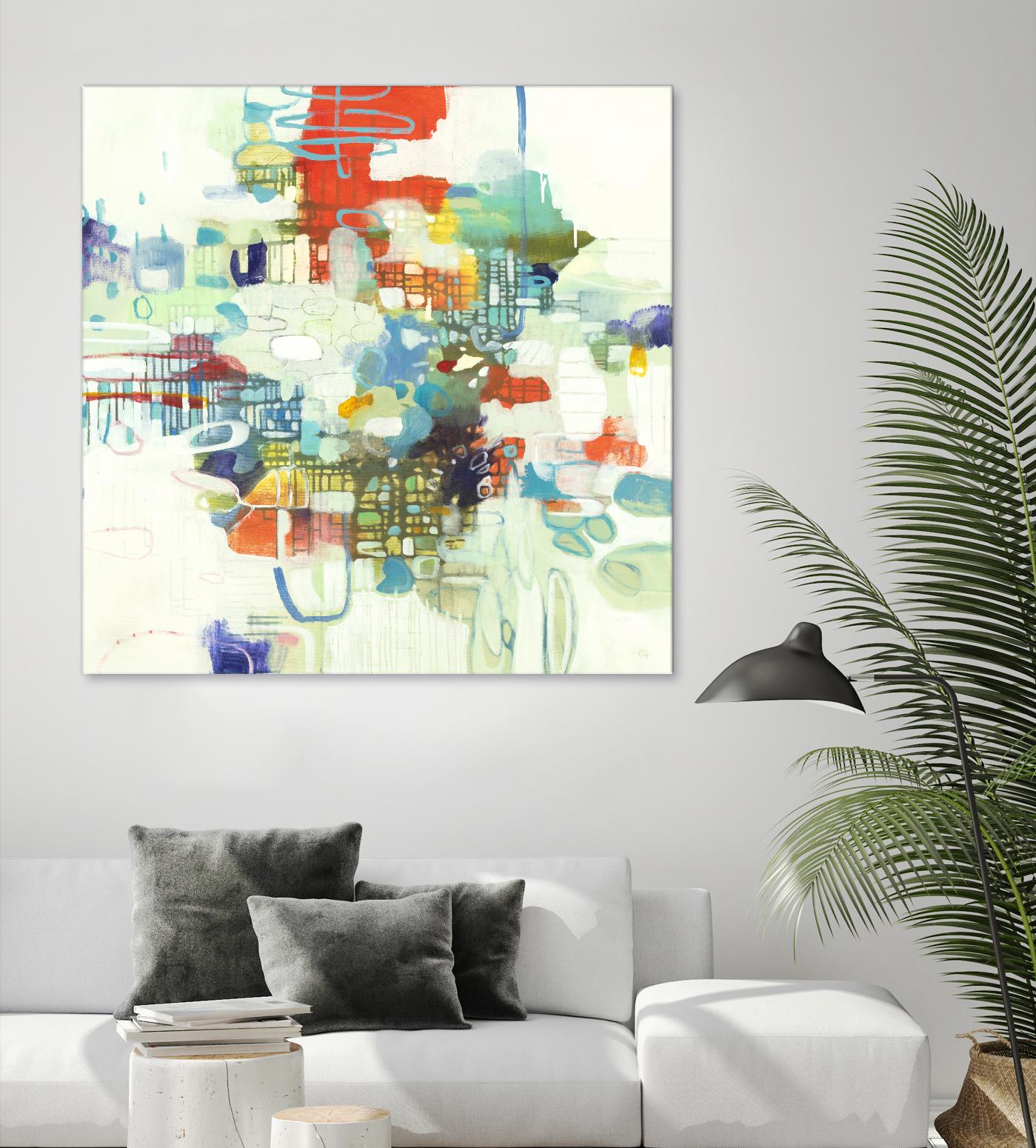 Bright Spot by Lisa Ridgers on GIANT ART - reds abstract