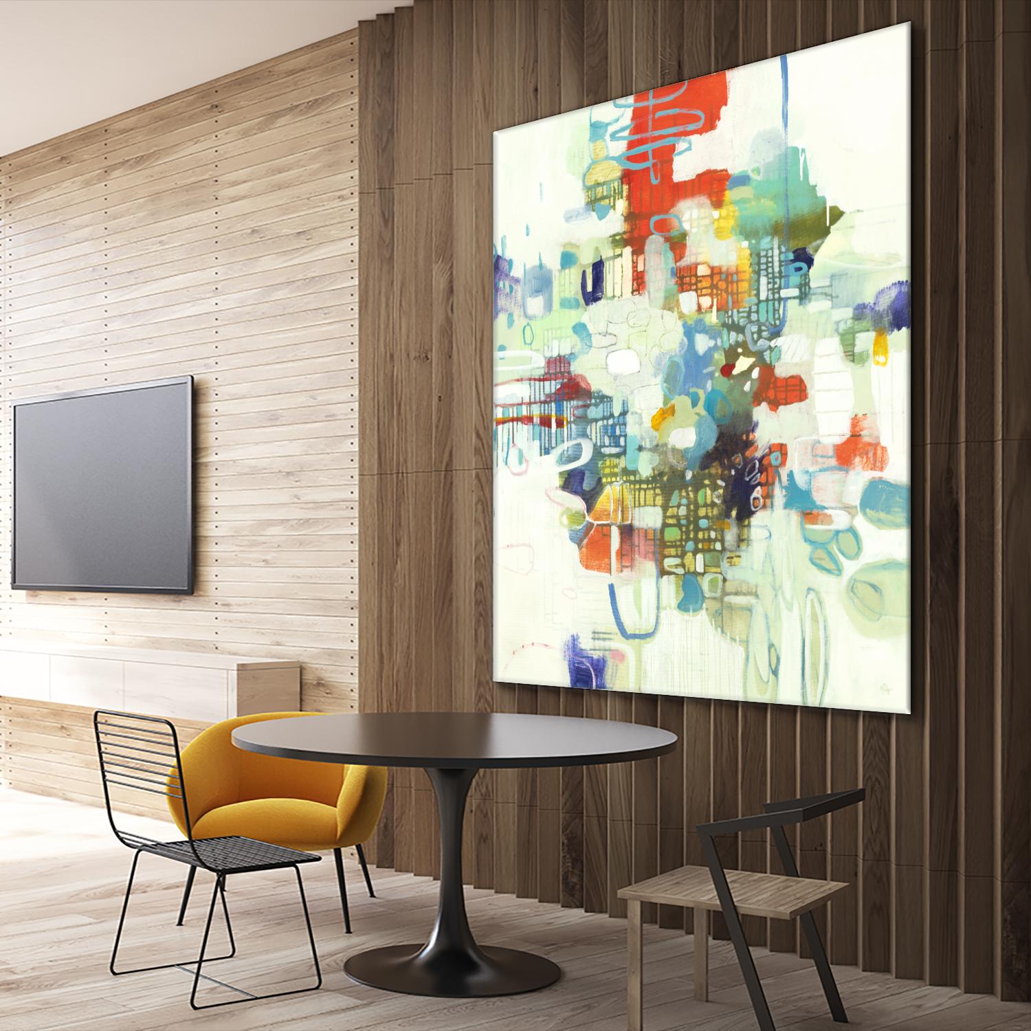 Bright Spot by Lisa Ridgers on GIANT ART - reds abstract