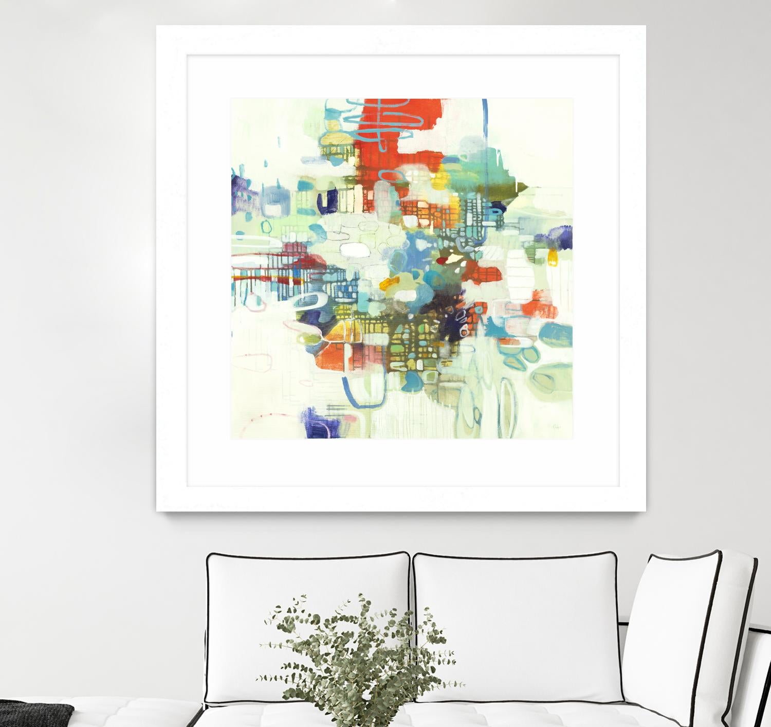 Bright Spot by Lisa Ridgers on GIANT ART - reds abstract