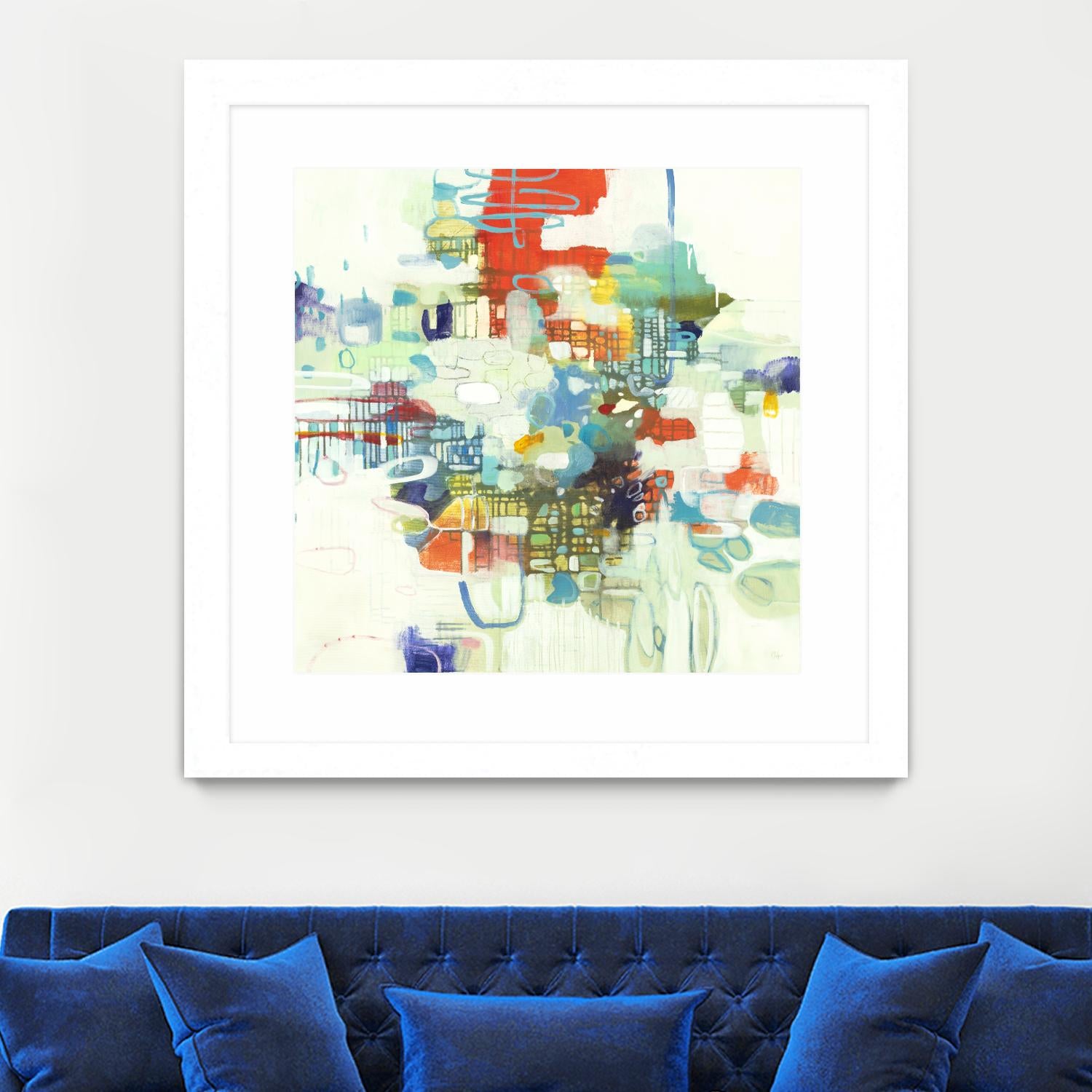 Bright Spot by Lisa Ridgers on GIANT ART - reds abstract