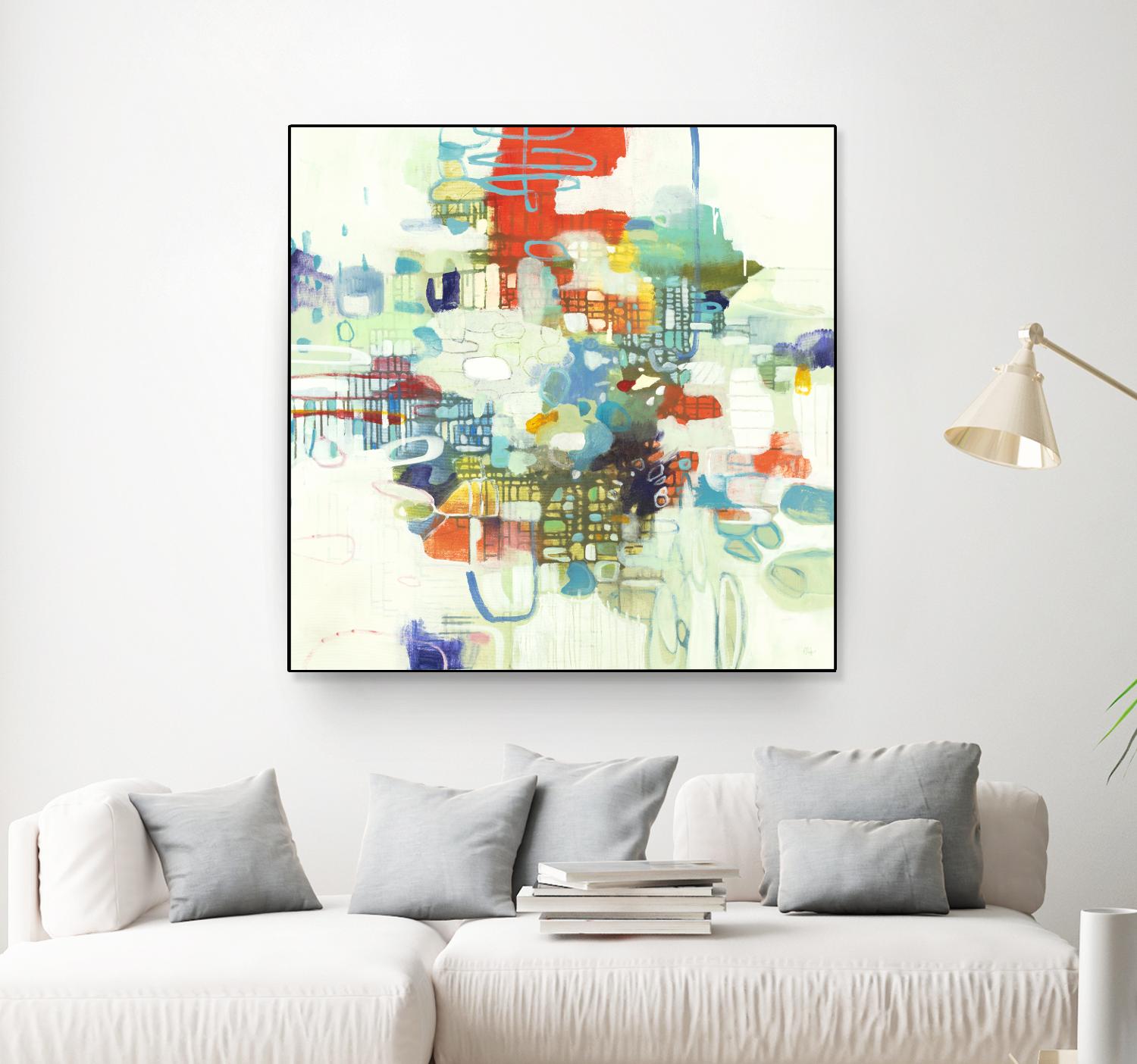 Bright Spot by Lisa Ridgers on GIANT ART - reds abstract