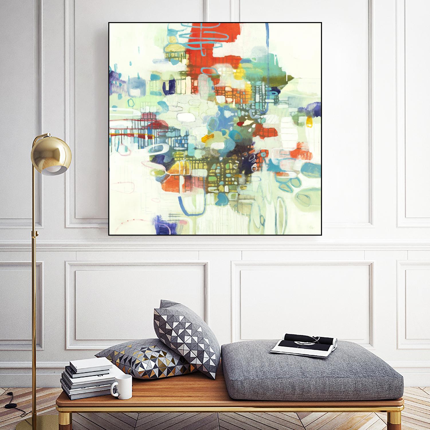 Bright Spot by Lisa Ridgers on GIANT ART - reds abstract