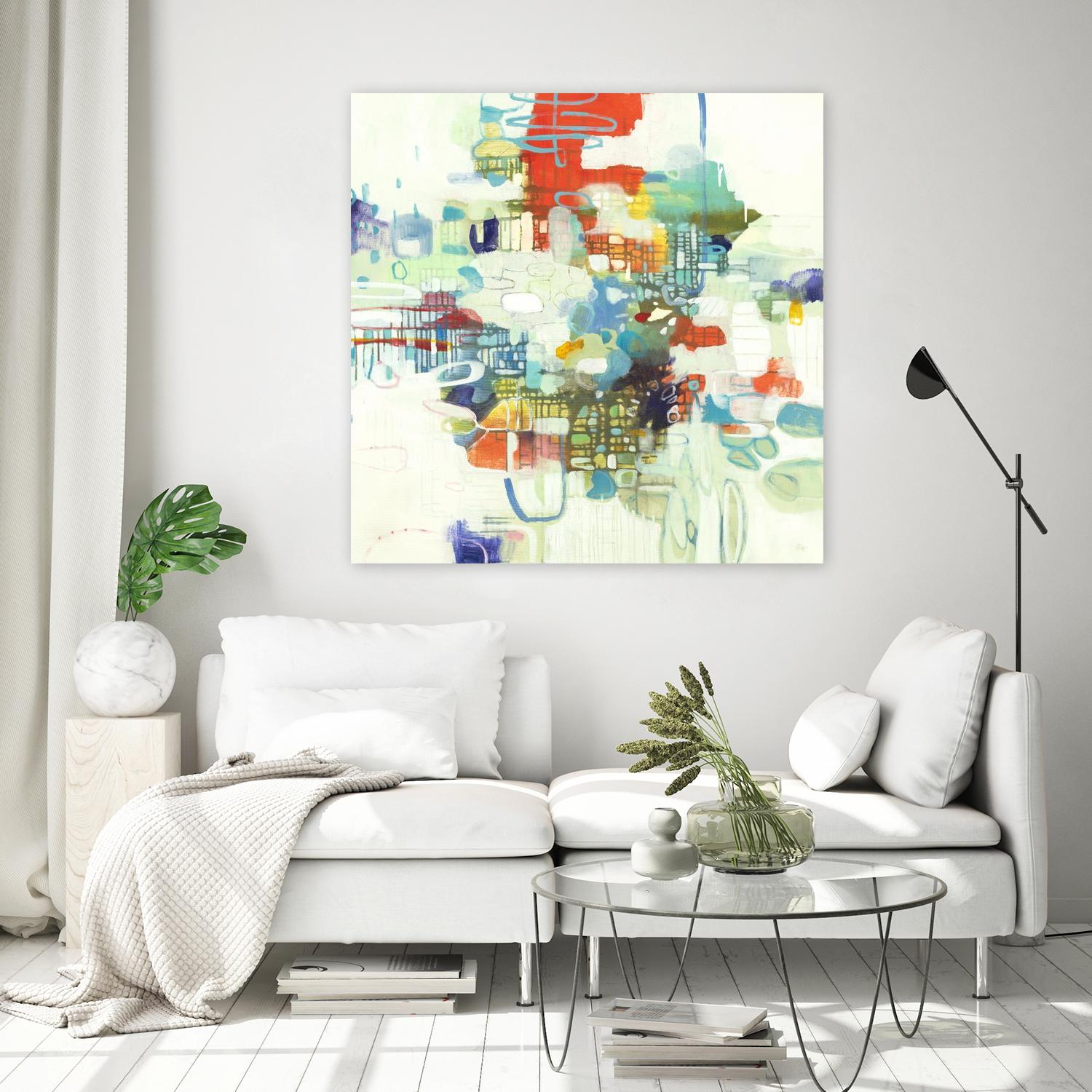 Bright Spot by Lisa Ridgers on GIANT ART - reds abstract