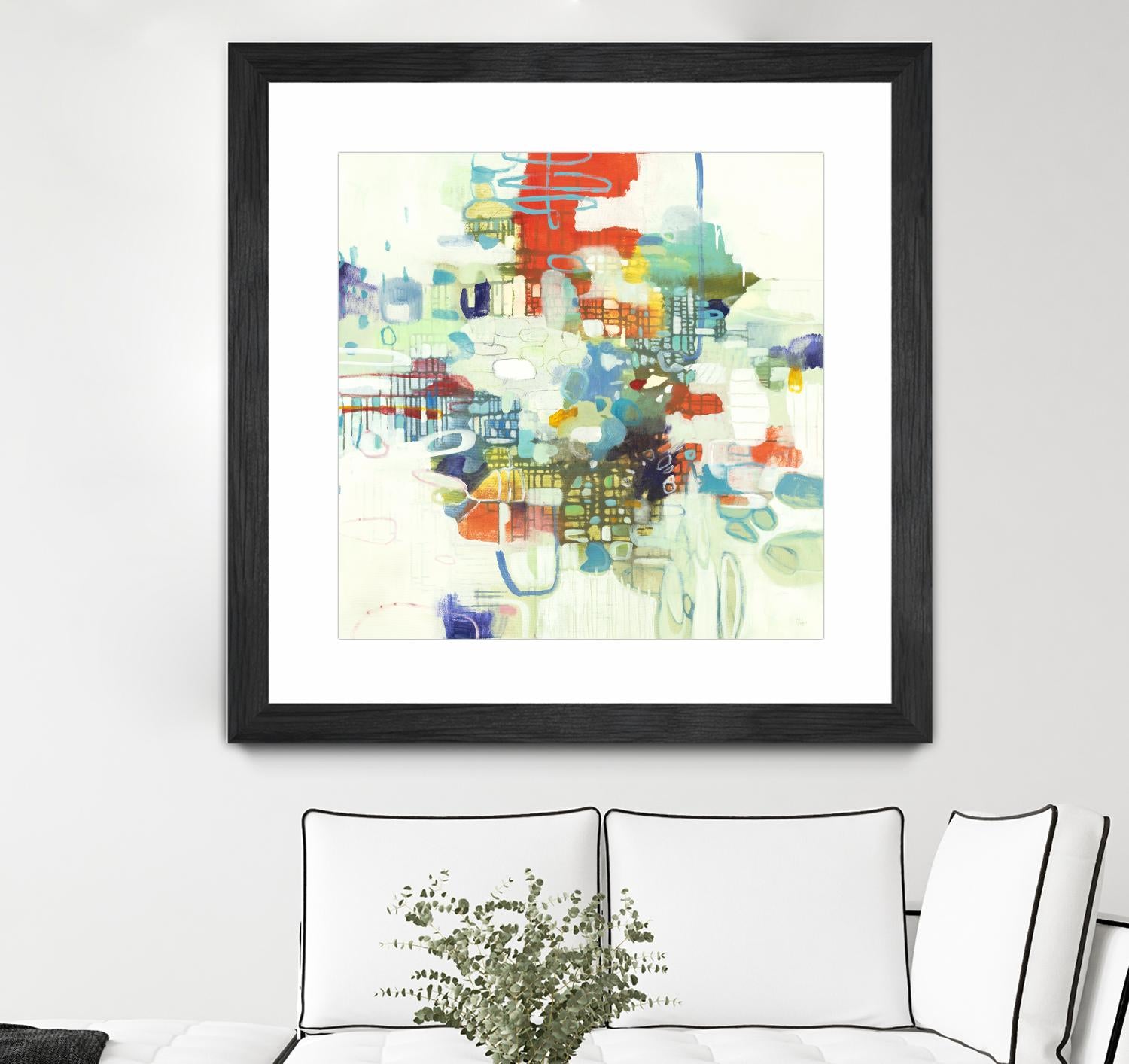 Bright Spot by Lisa Ridgers on GIANT ART - reds abstract