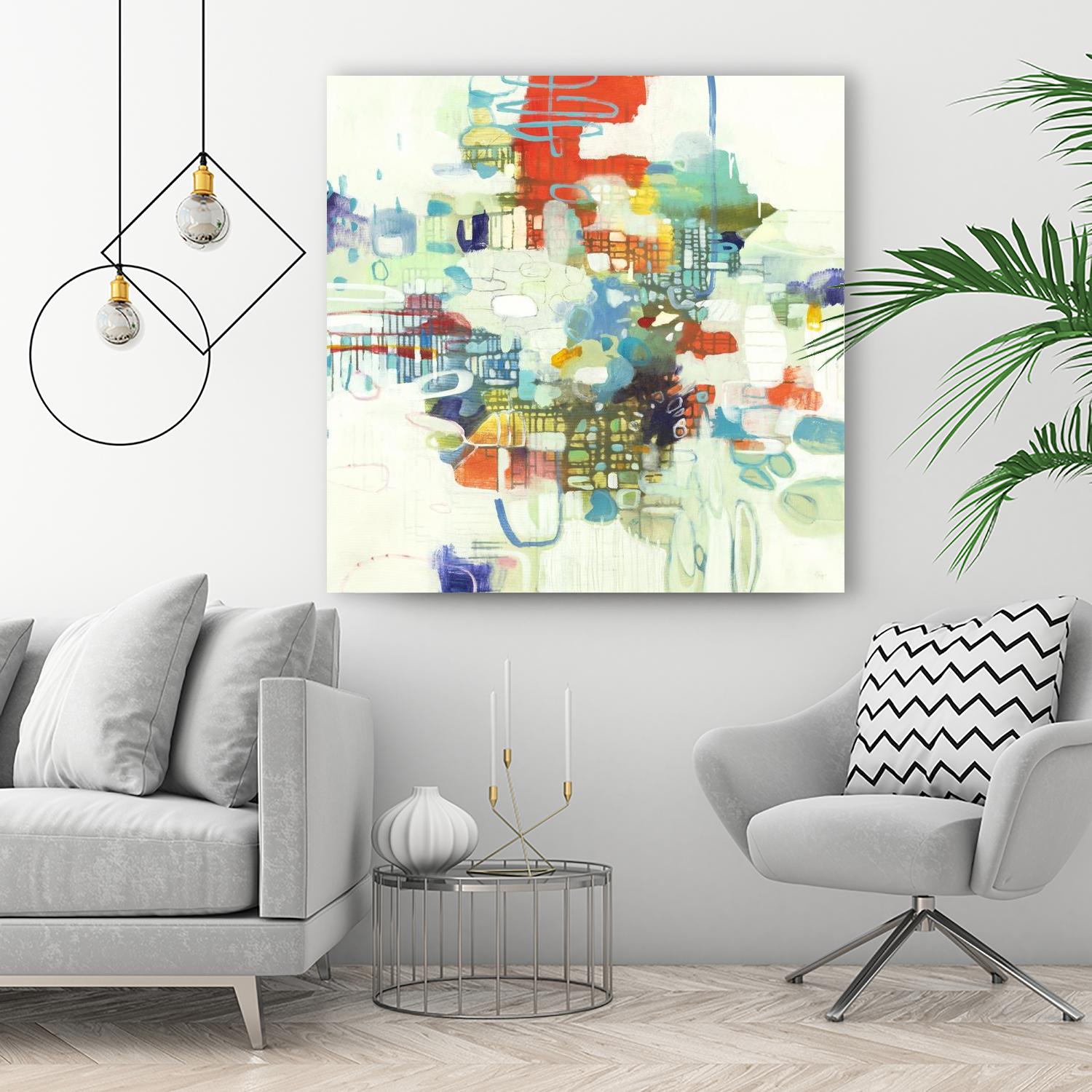 Bright Spot by Lisa Ridgers on GIANT ART - reds abstract