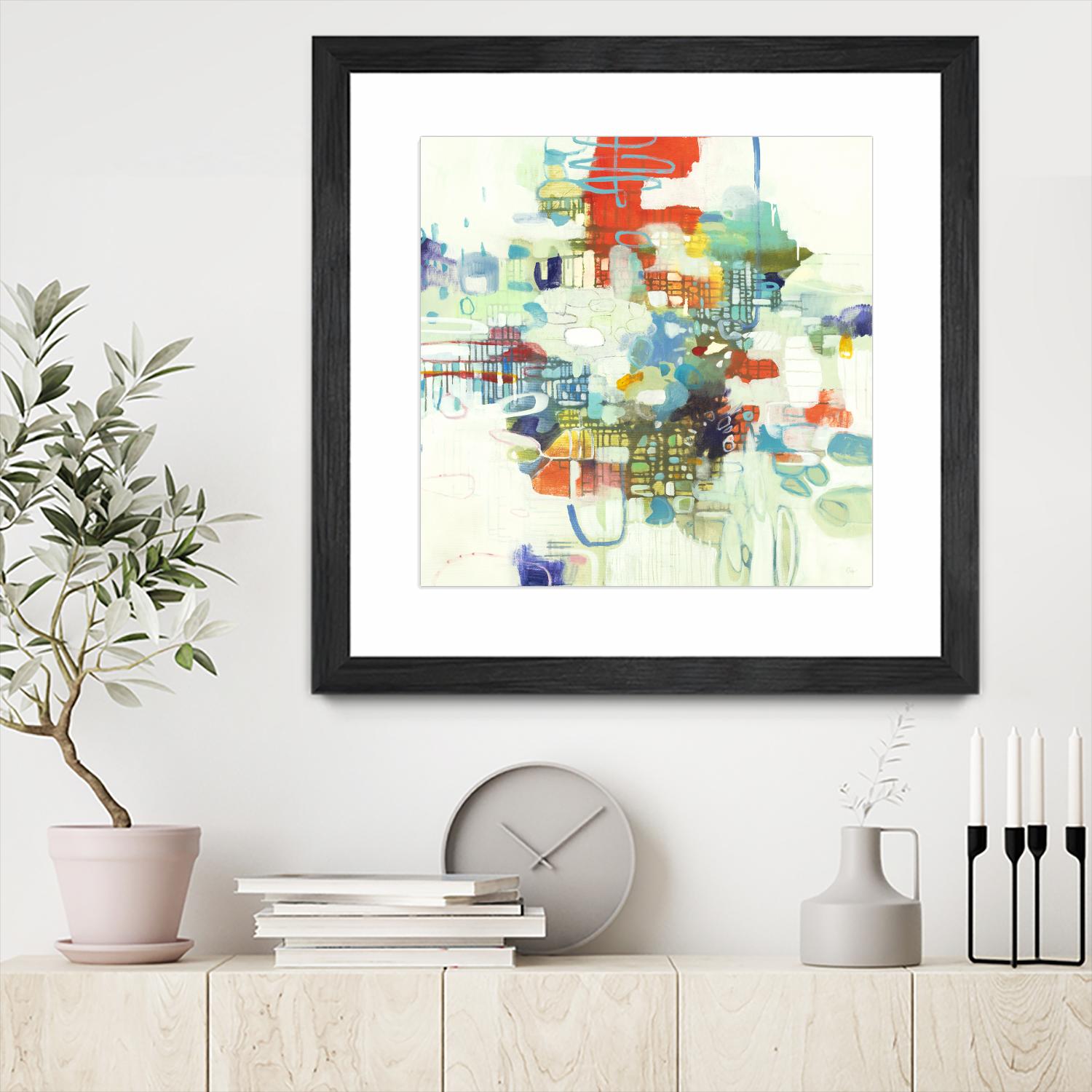 Bright Spot by Lisa Ridgers on GIANT ART - reds abstract