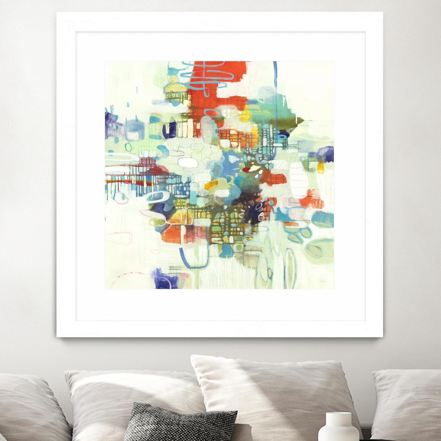 Bright Spot by Lisa Ridgers on GIANT ART - reds abstract