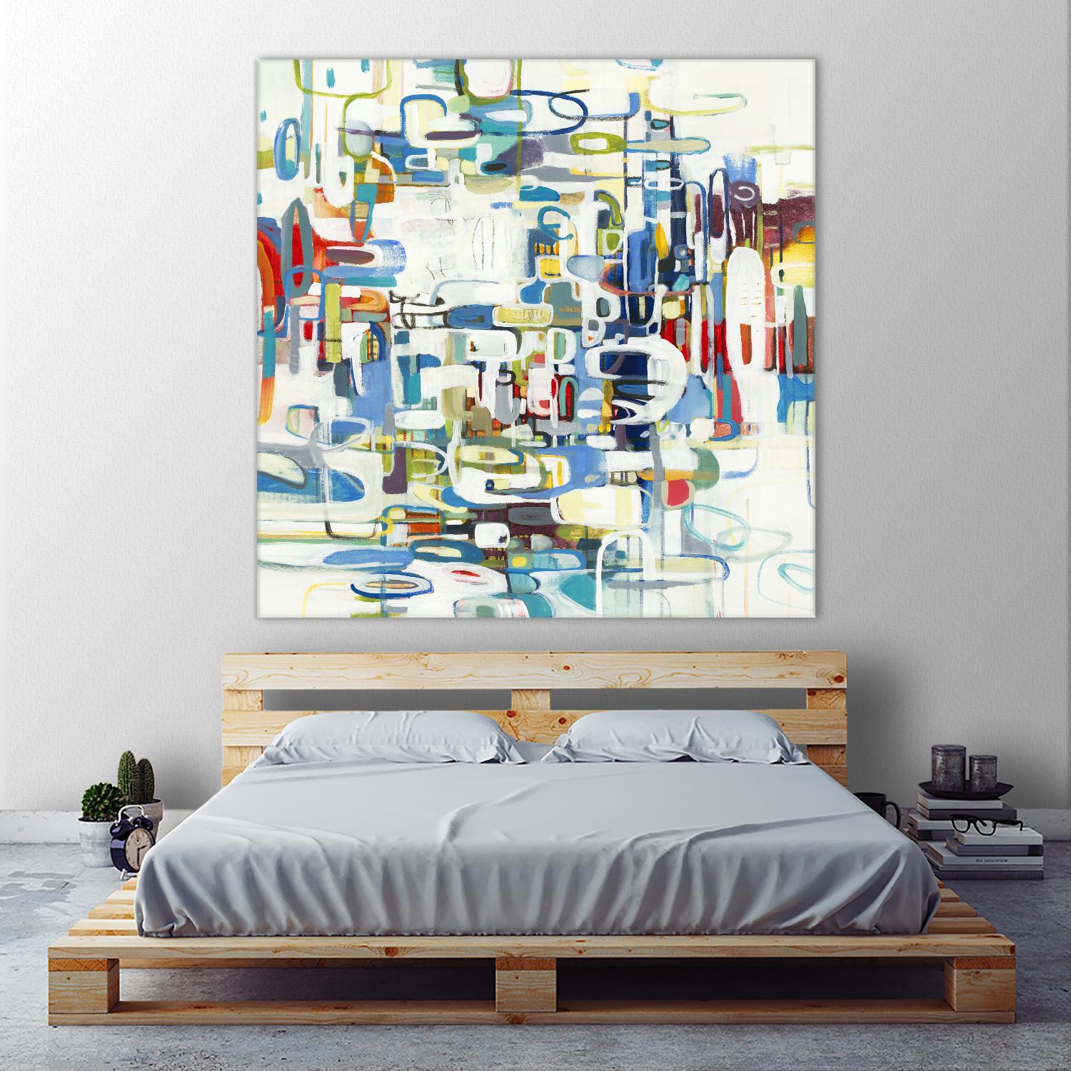 Retroactive by Lisa Ridgers on GIANT ART - blues, greens abstract