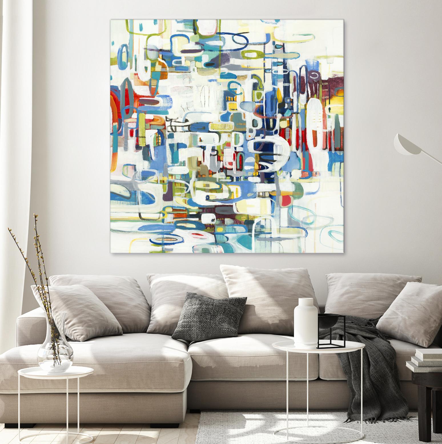 Retroactive by Lisa Ridgers on GIANT ART - blues, greens abstract