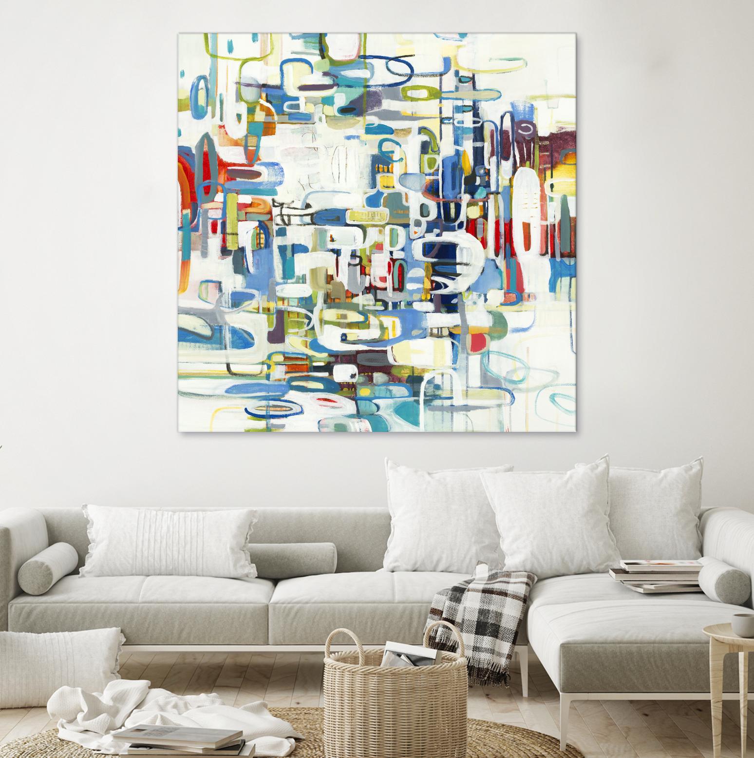 Retroactive by Lisa Ridgers on GIANT ART - blues, greens abstract