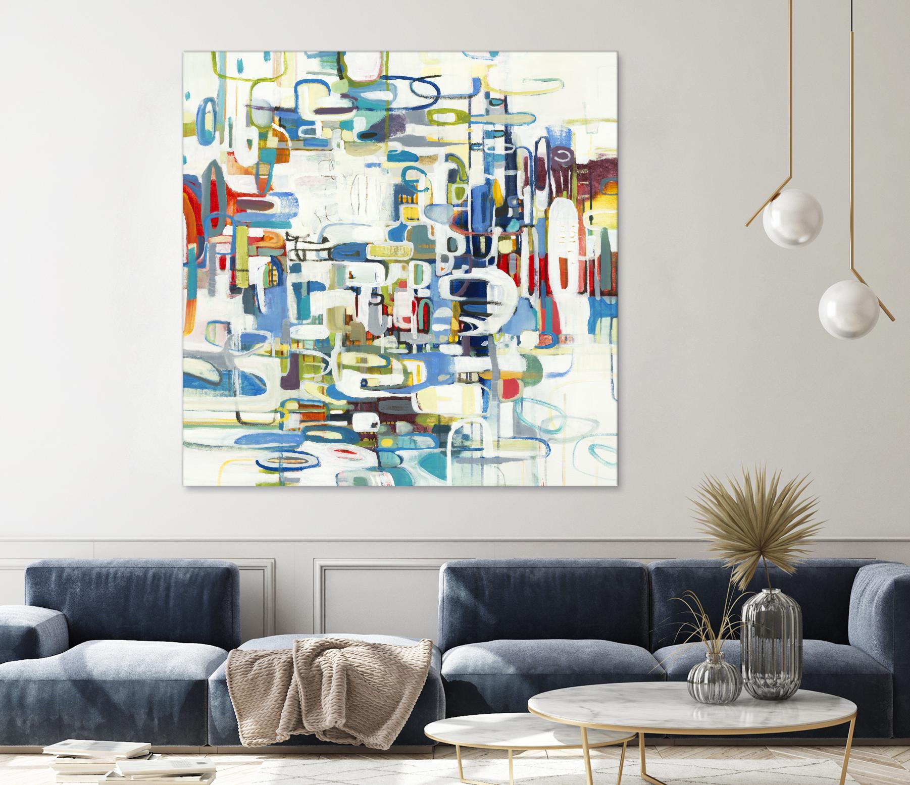 Retroactive by Lisa Ridgers on GIANT ART - blues, greens abstract