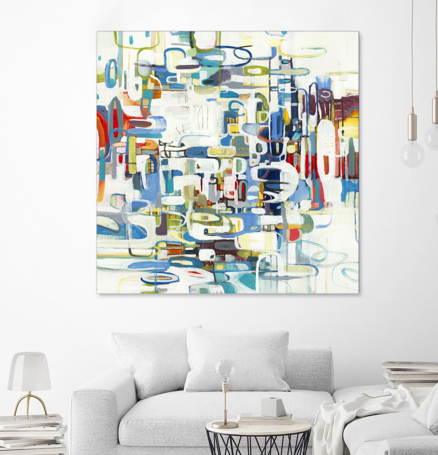 Retroactive by Lisa Ridgers on GIANT ART - blues, greens abstract