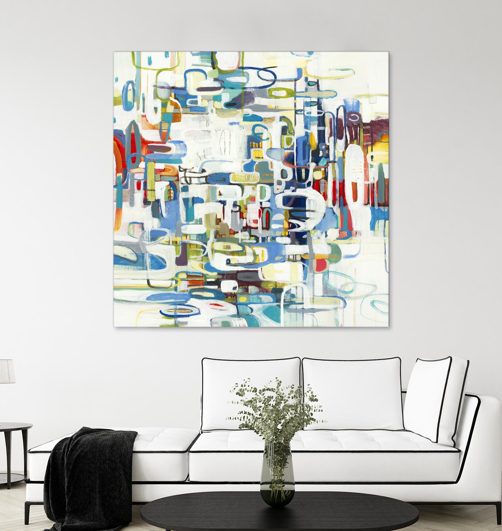 Retroactive by Lisa Ridgers on GIANT ART - blues, greens abstract